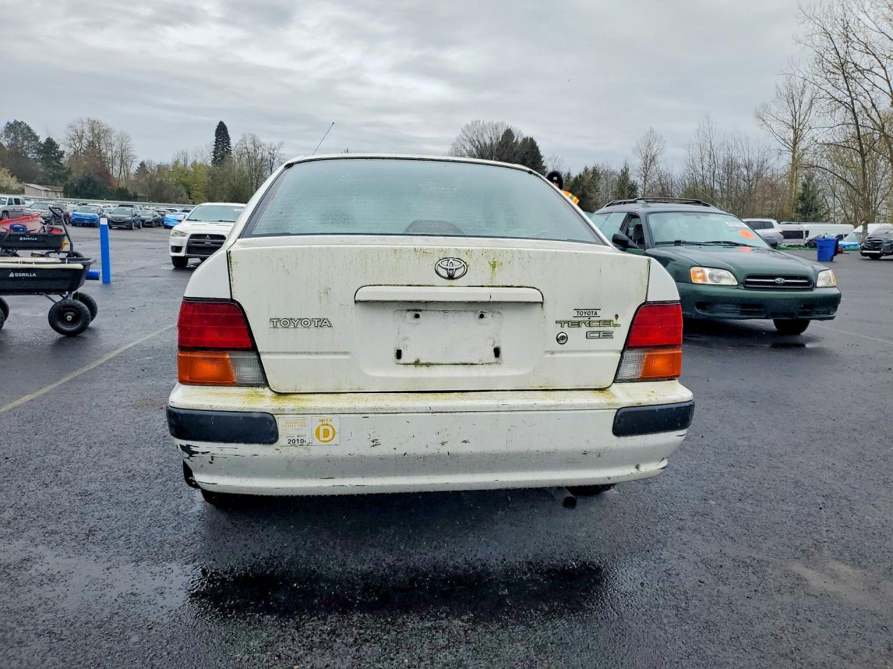 1997 Toyota Tercel Ce White vin: JT2BC52L5V0256090