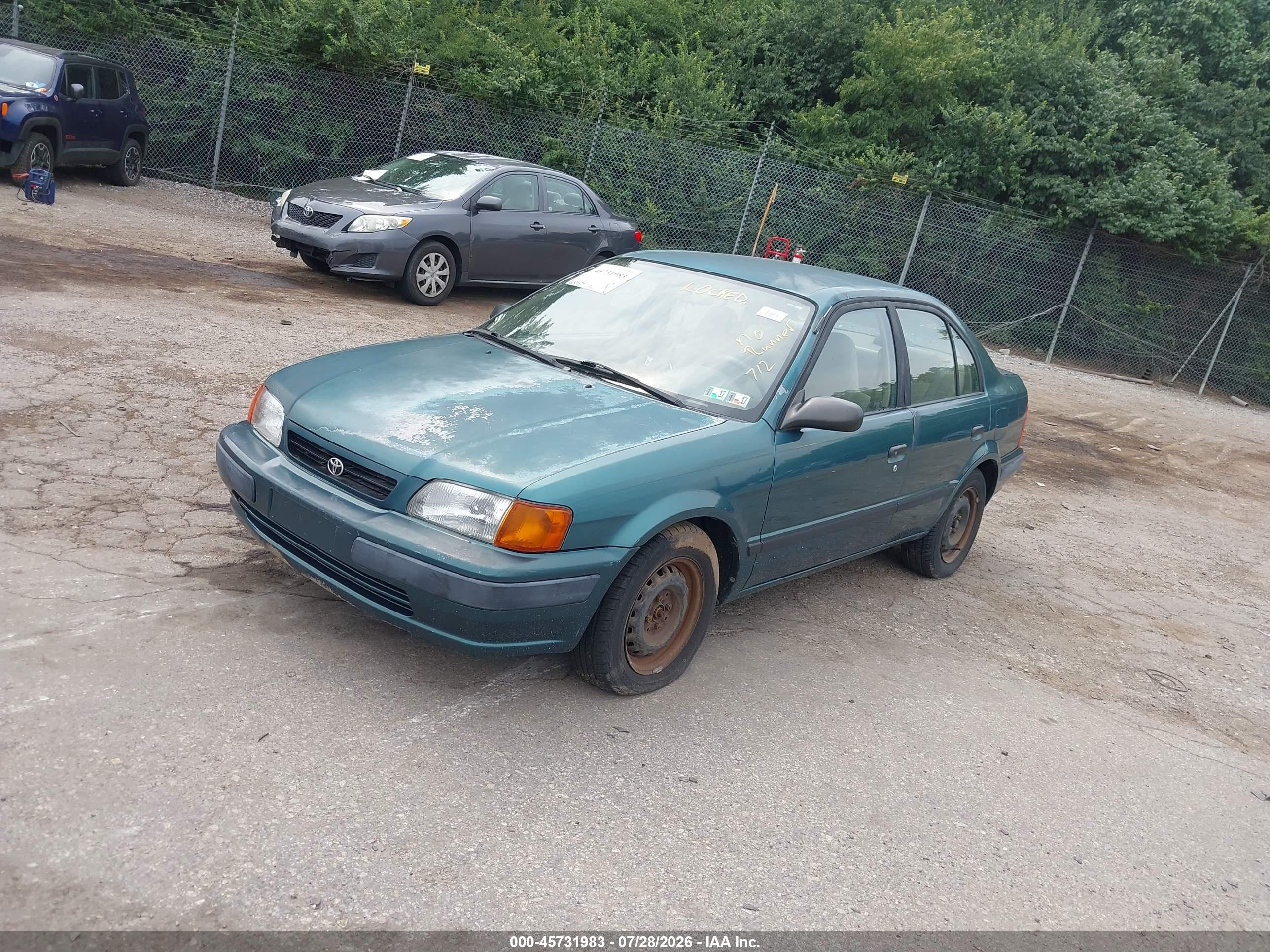 1997 Toyota Tercel Ce Green vin: JT2BC52L8V0241082