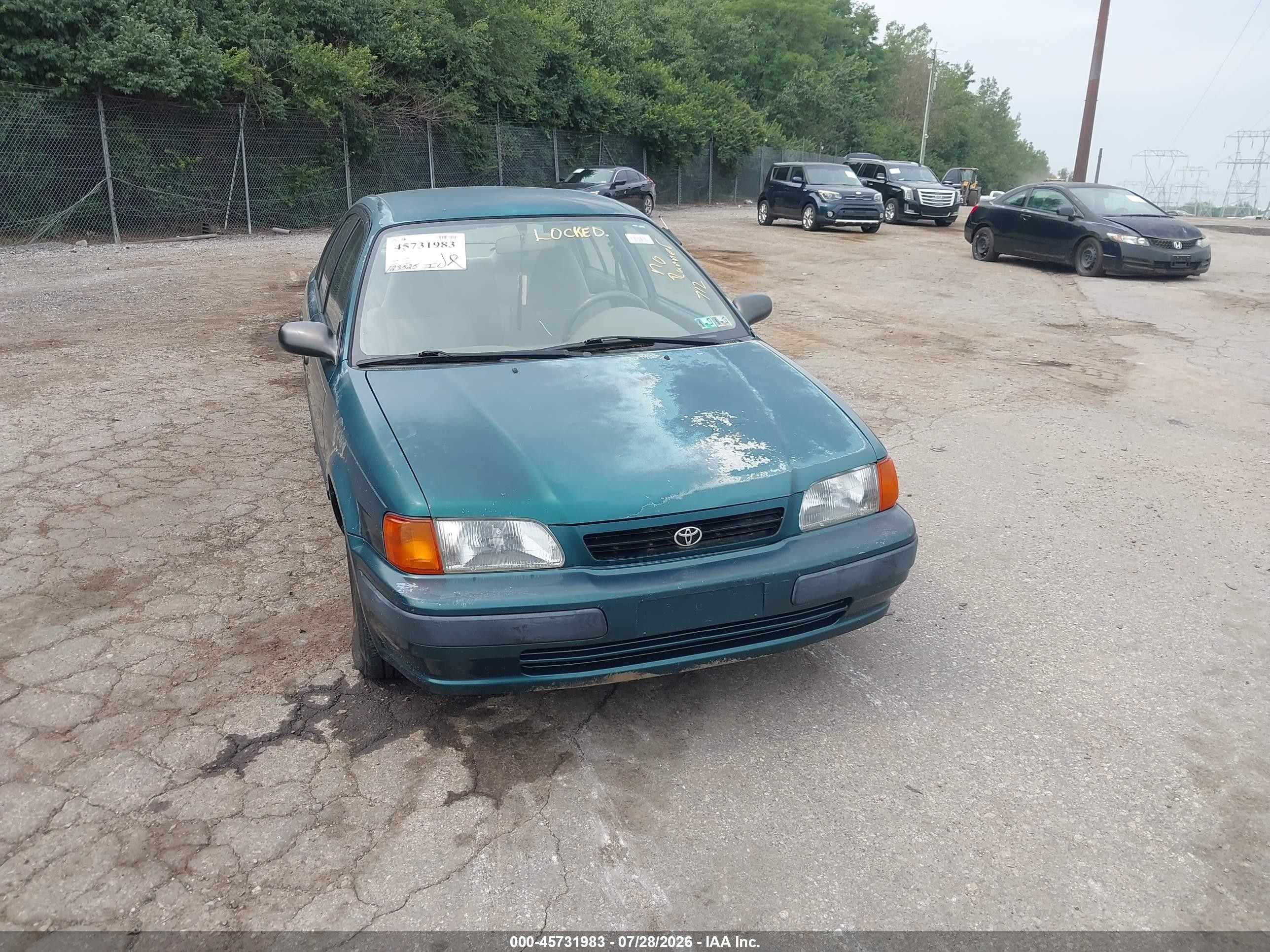 1997 Toyota Tercel Ce Green vin: JT2BC52L8V0241082