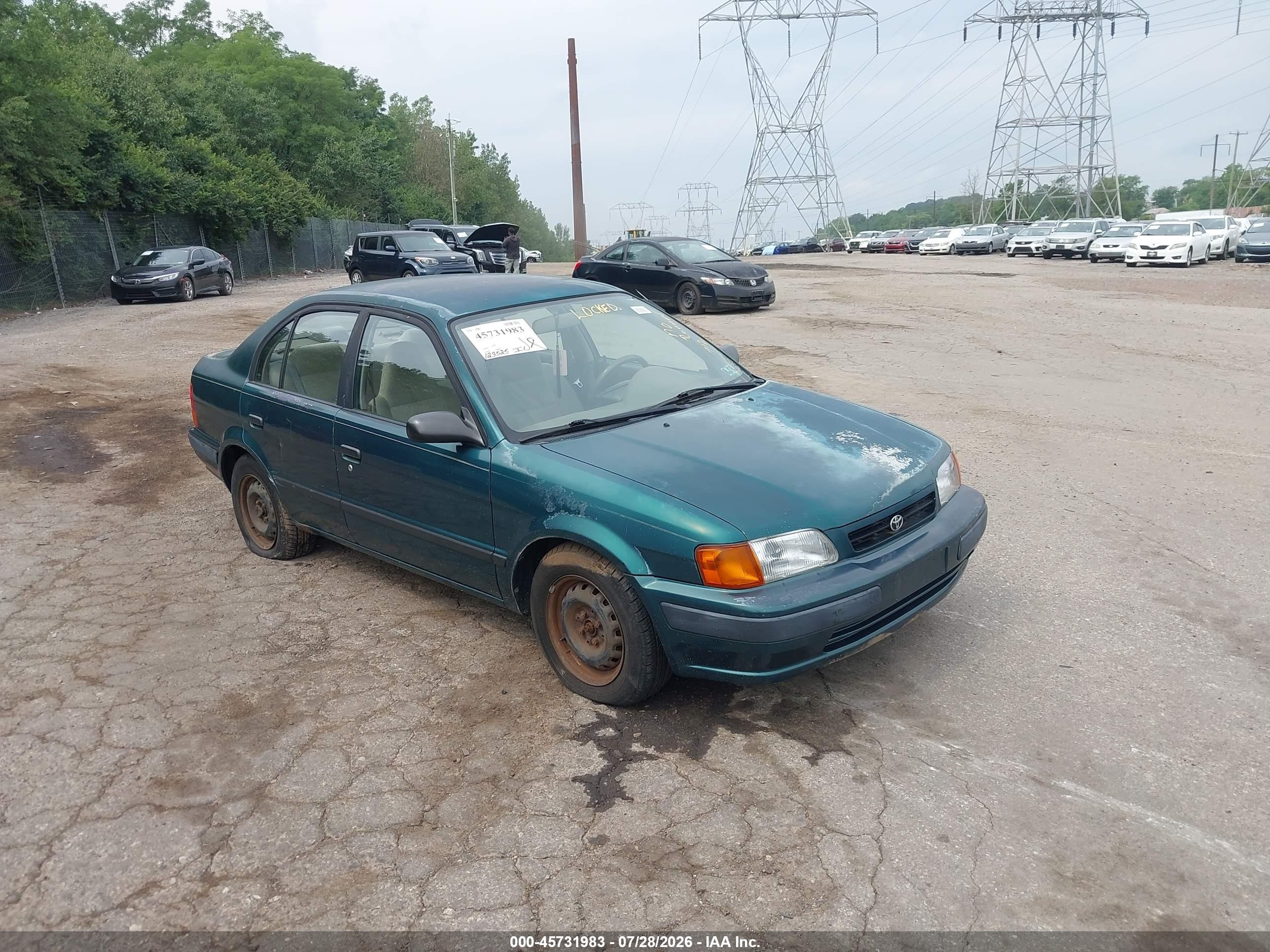 1997 Toyota Tercel Ce Green vin: JT2BC52L8V0241082