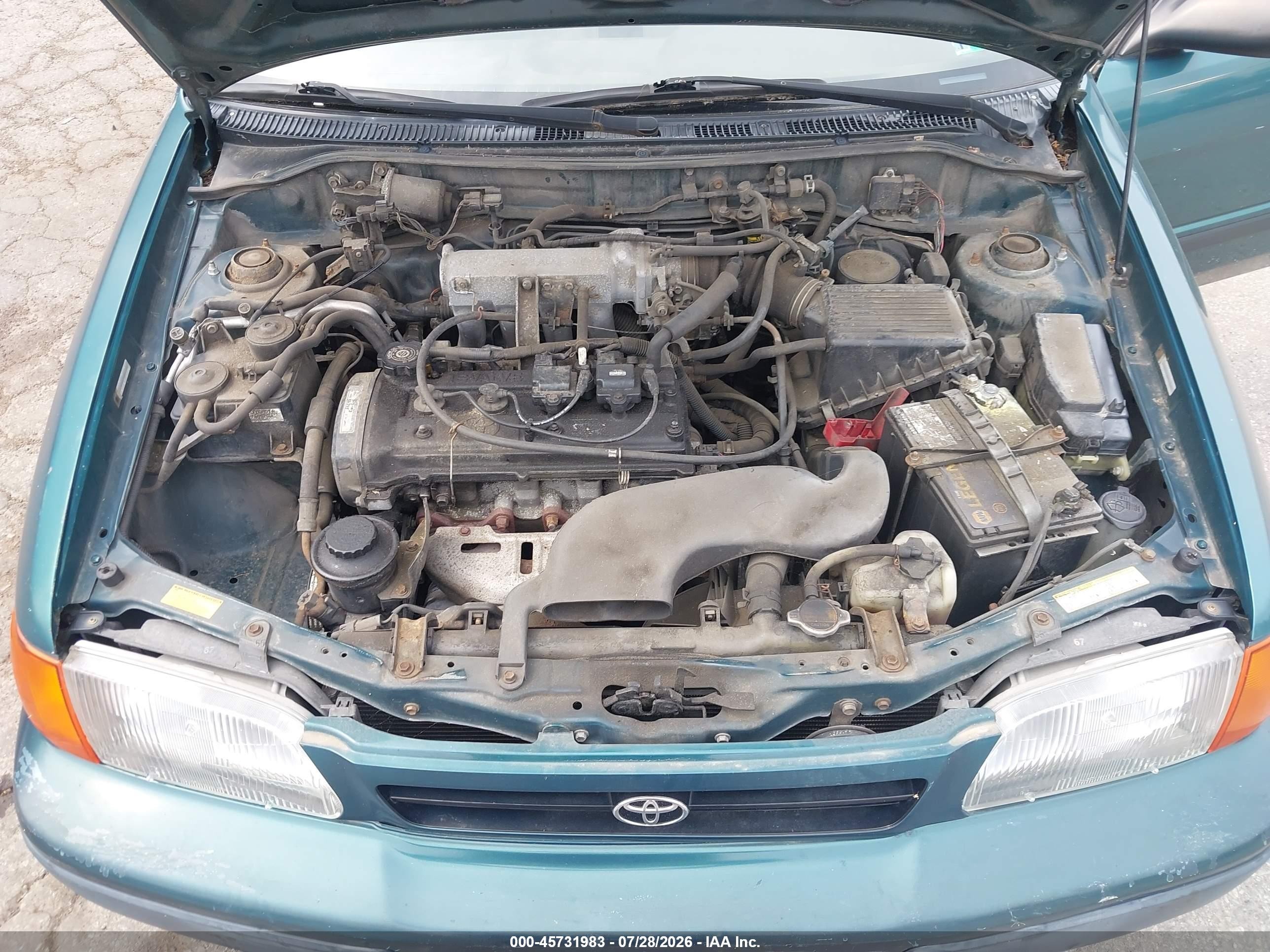 1997 Toyota Tercel Ce Green vin: JT2BC52L8V0241082