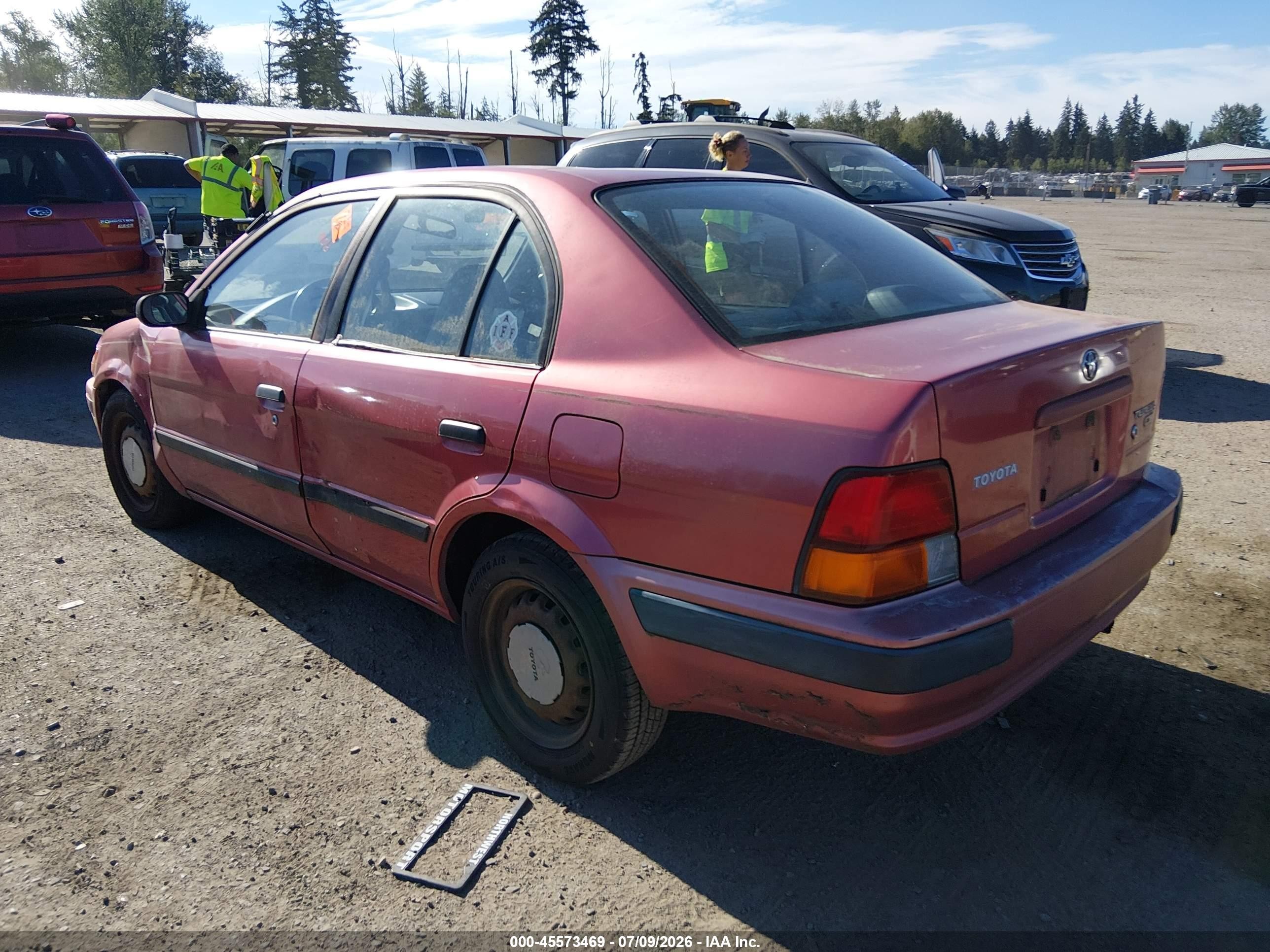 1997 Toyota Tercel Ce Красный vin: JT2BC52L9V0264256