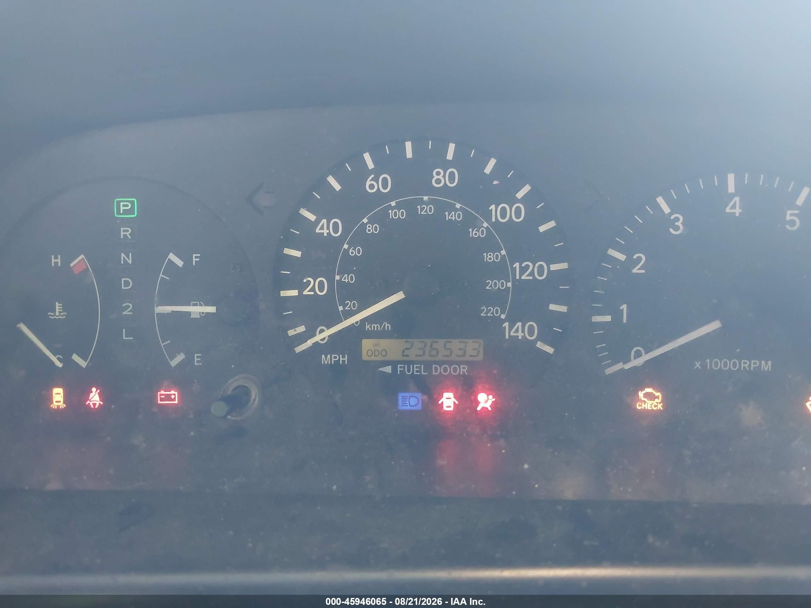 2001 Toyota Camry Le V6 Gray vin: JT2BF22K110339958