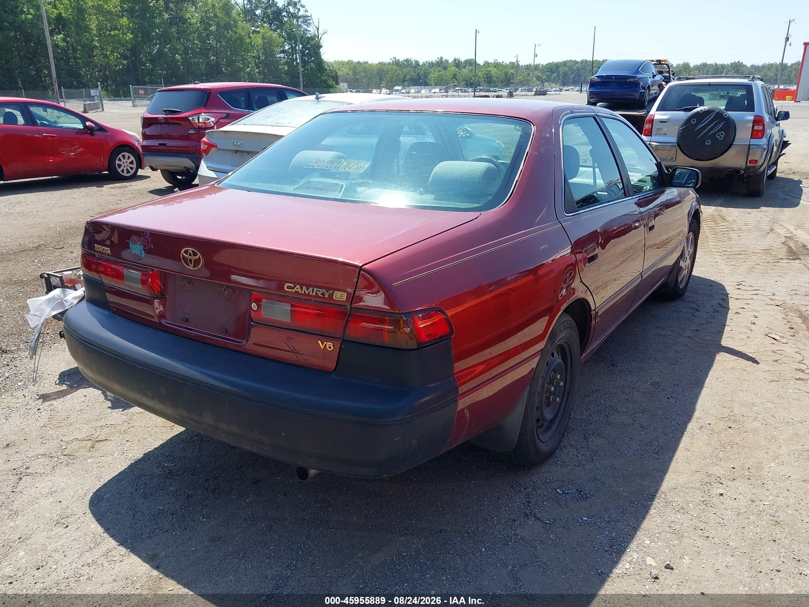 1999 Toyota Camry Le V6 Burgundy vin: JT2BF22K2X0186810