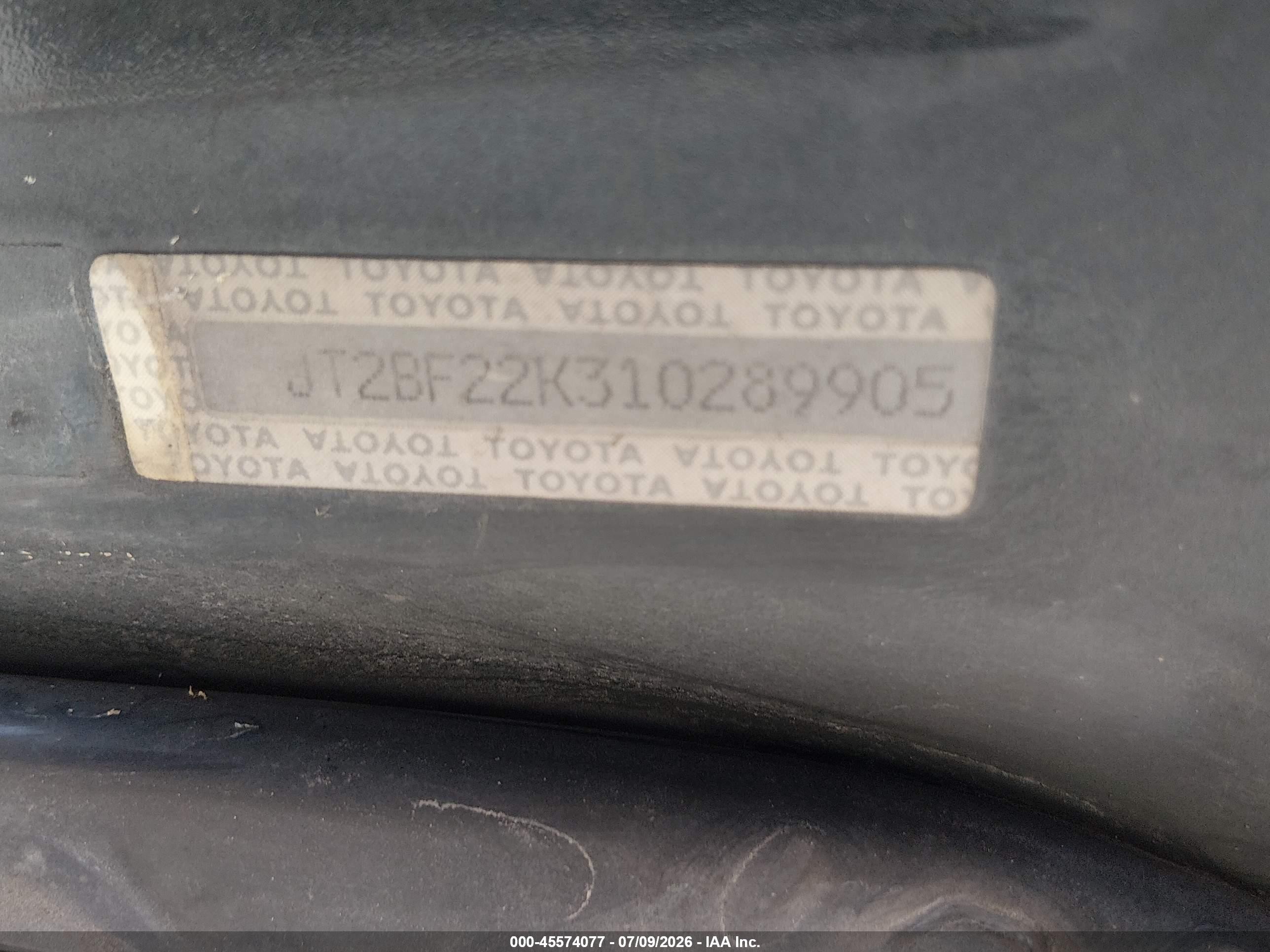 2001 Toyota Camry Le V6 Green vin: JT2BF22K310289905