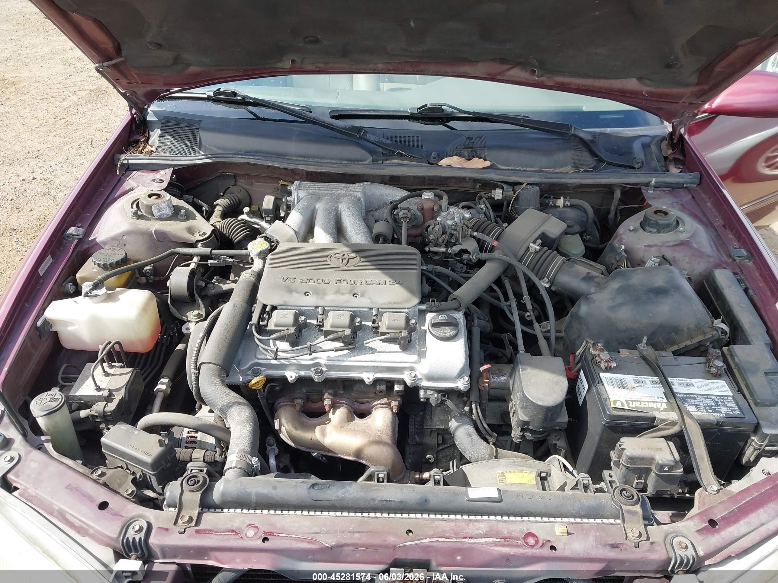 1998 Toyota Camry Xle V6 Burgundy vin: JT2BF28K3W0128808