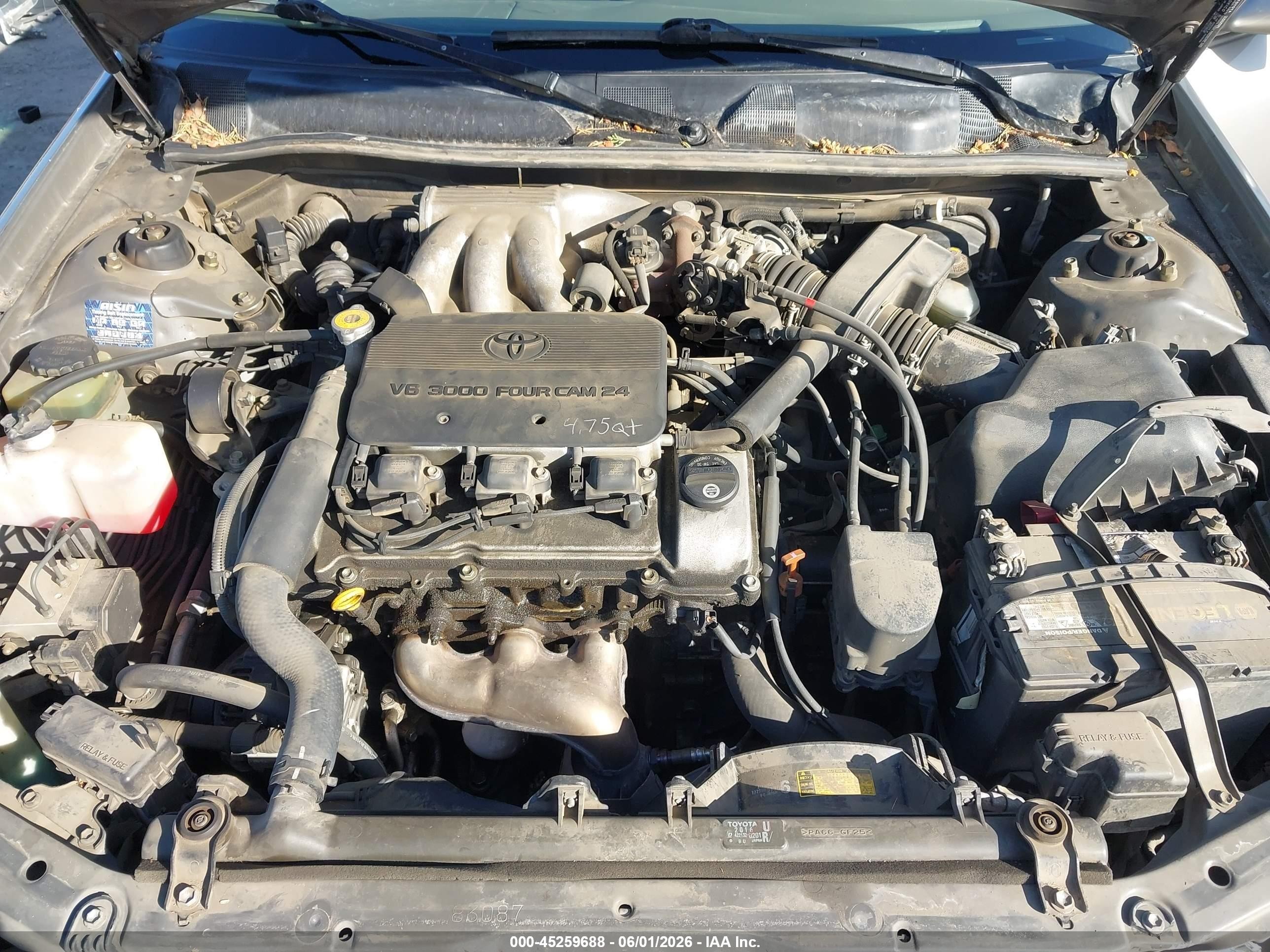 2000 Toyota Camry Le V6 Серый vin: JT2BF28K8Y0240166