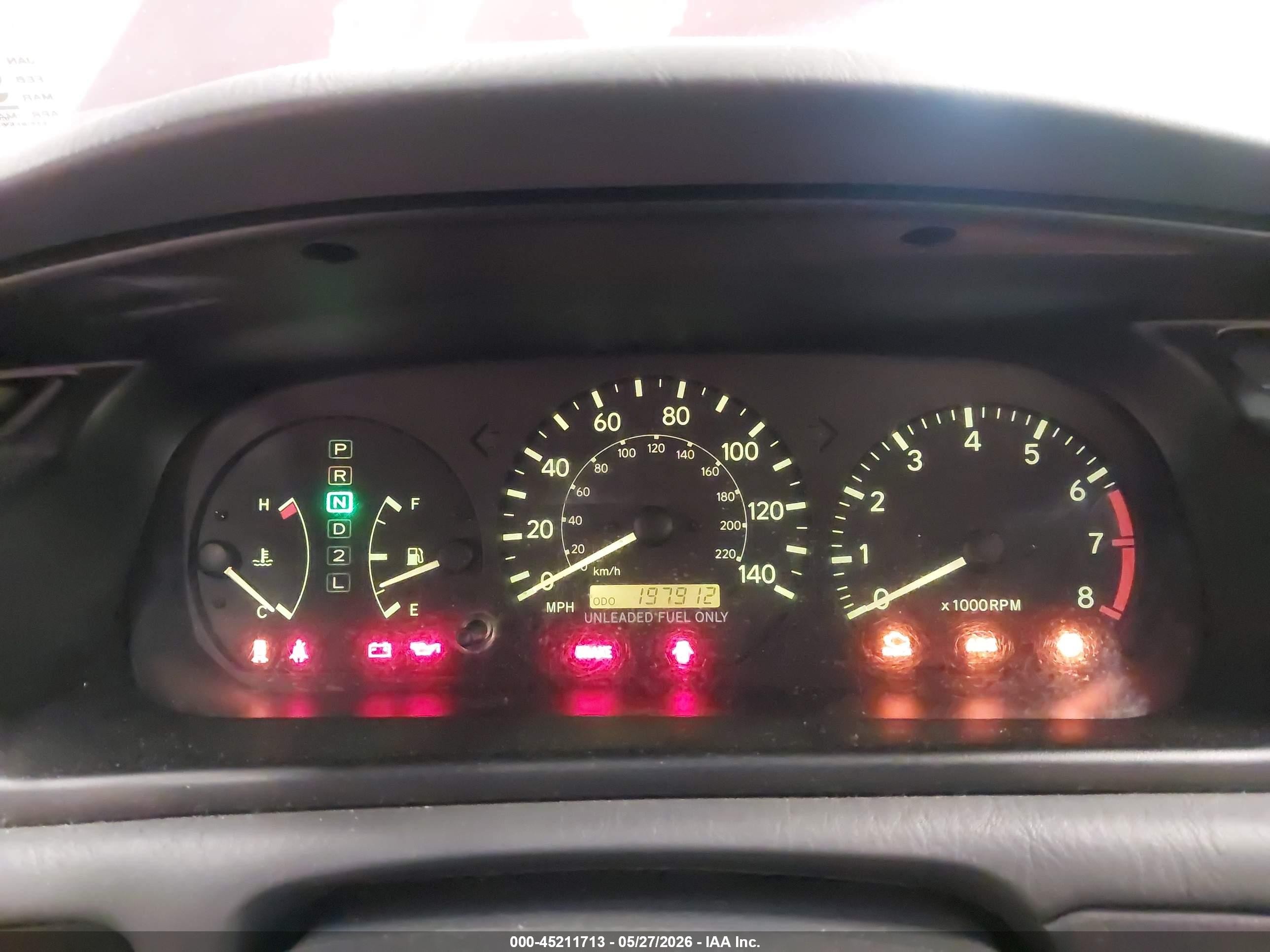 1997 Toyota Camry Le Burgundy vin: JT2BG22K6V0004391