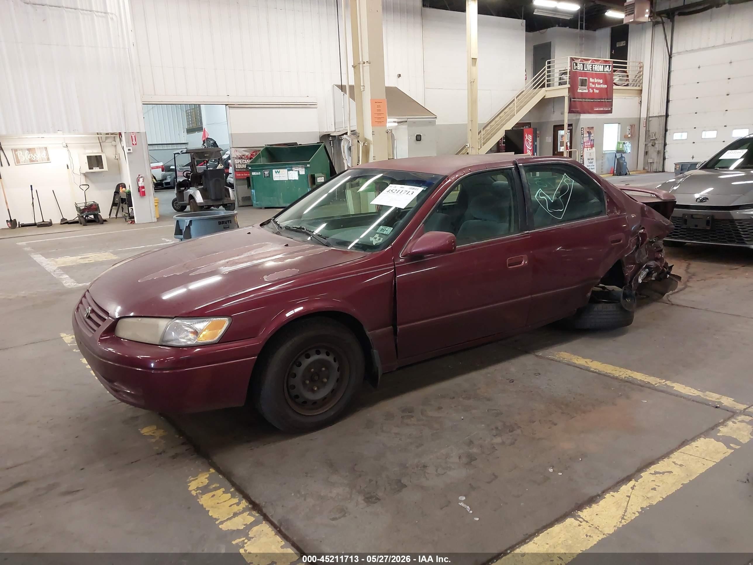 1997 Toyota Camry Le Burgundy vin: JT2BG22K6V0004391