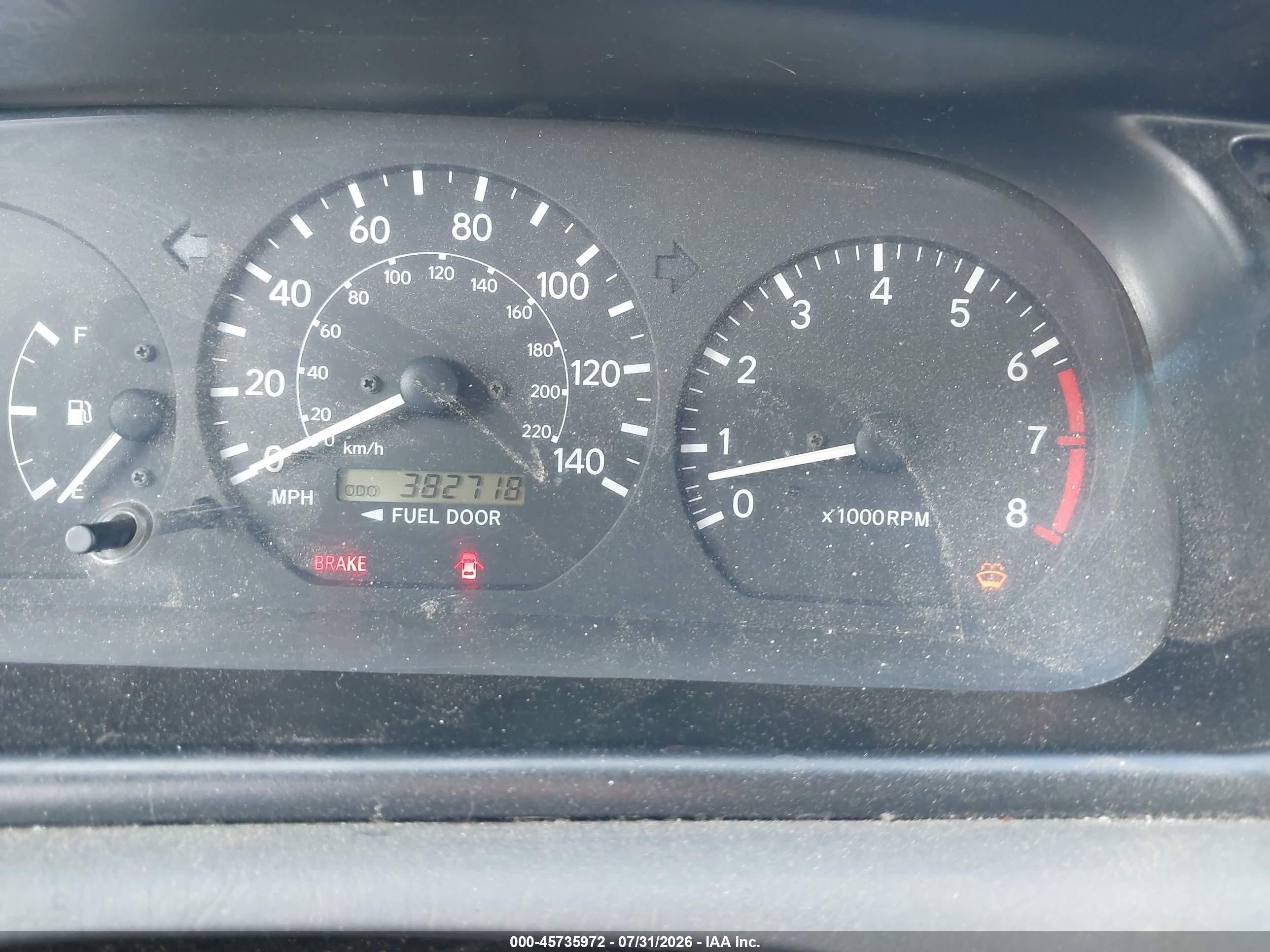 2000 Toyota Camry Le Brown vin: JT2BG22K7Y0524796