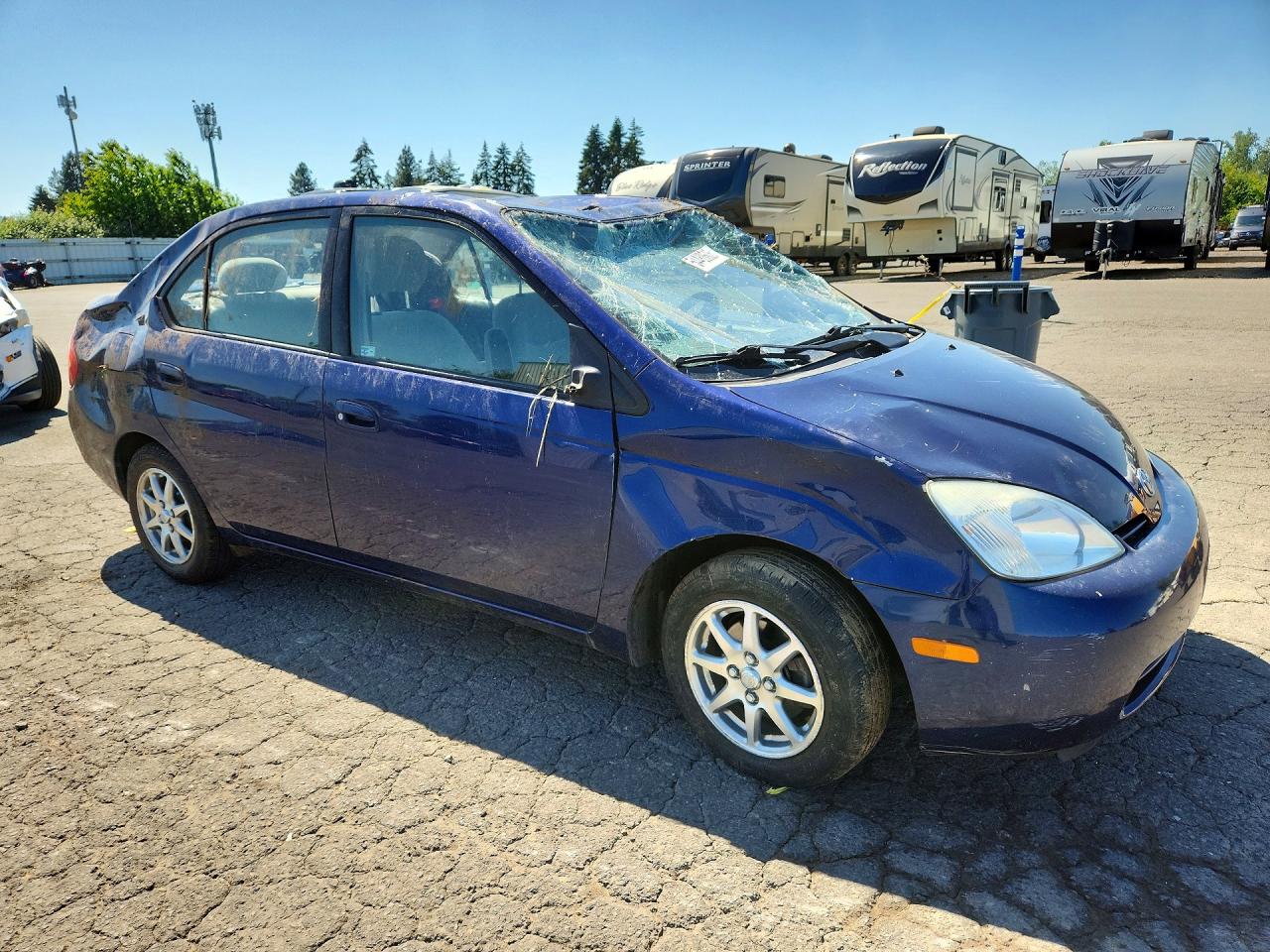 2002 Toyota Prius Base Blue vin: JT2BK18U020047329
