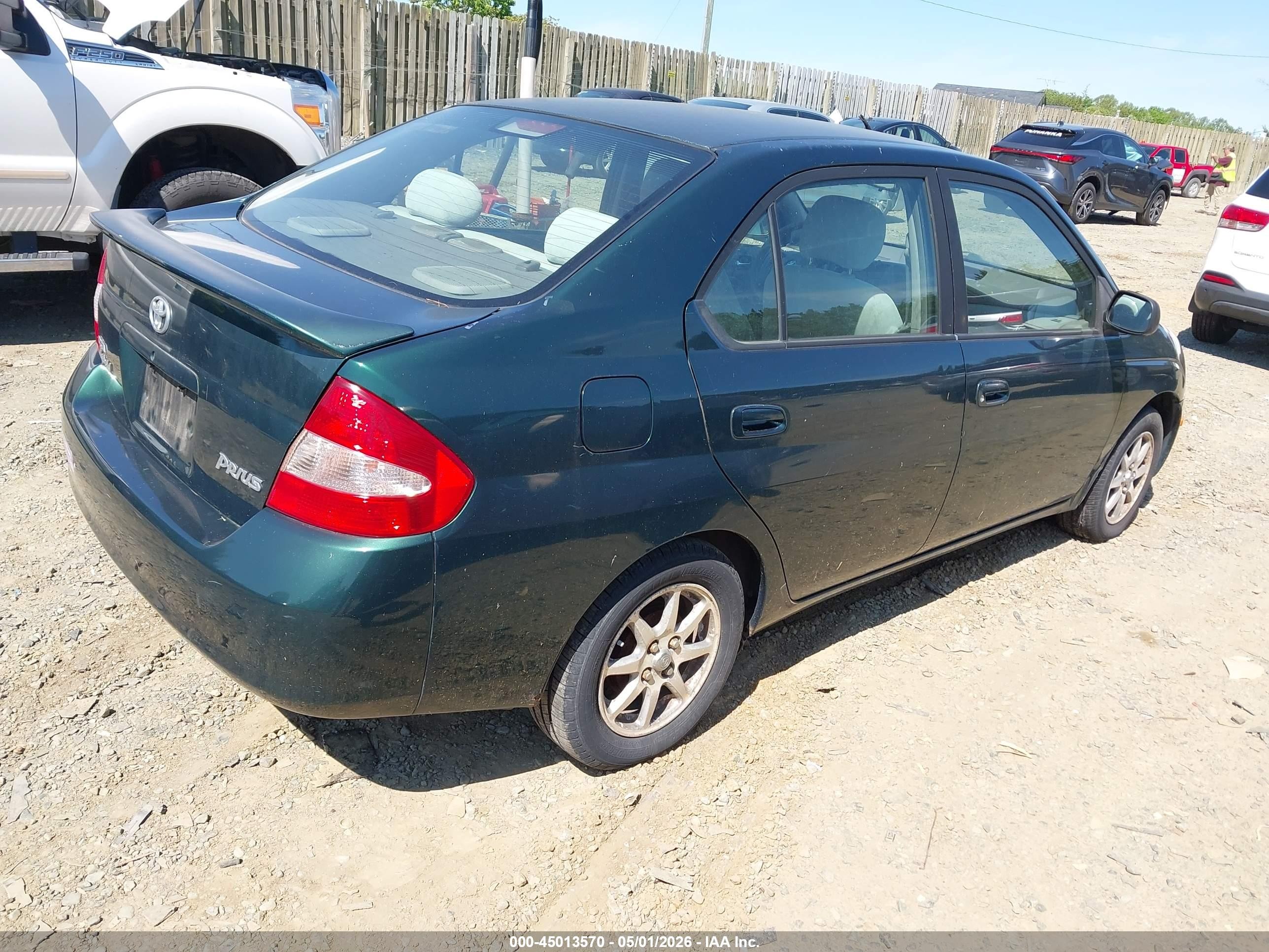 2002 Toyota Prius Зеленый vin: JT2BK18U120051423