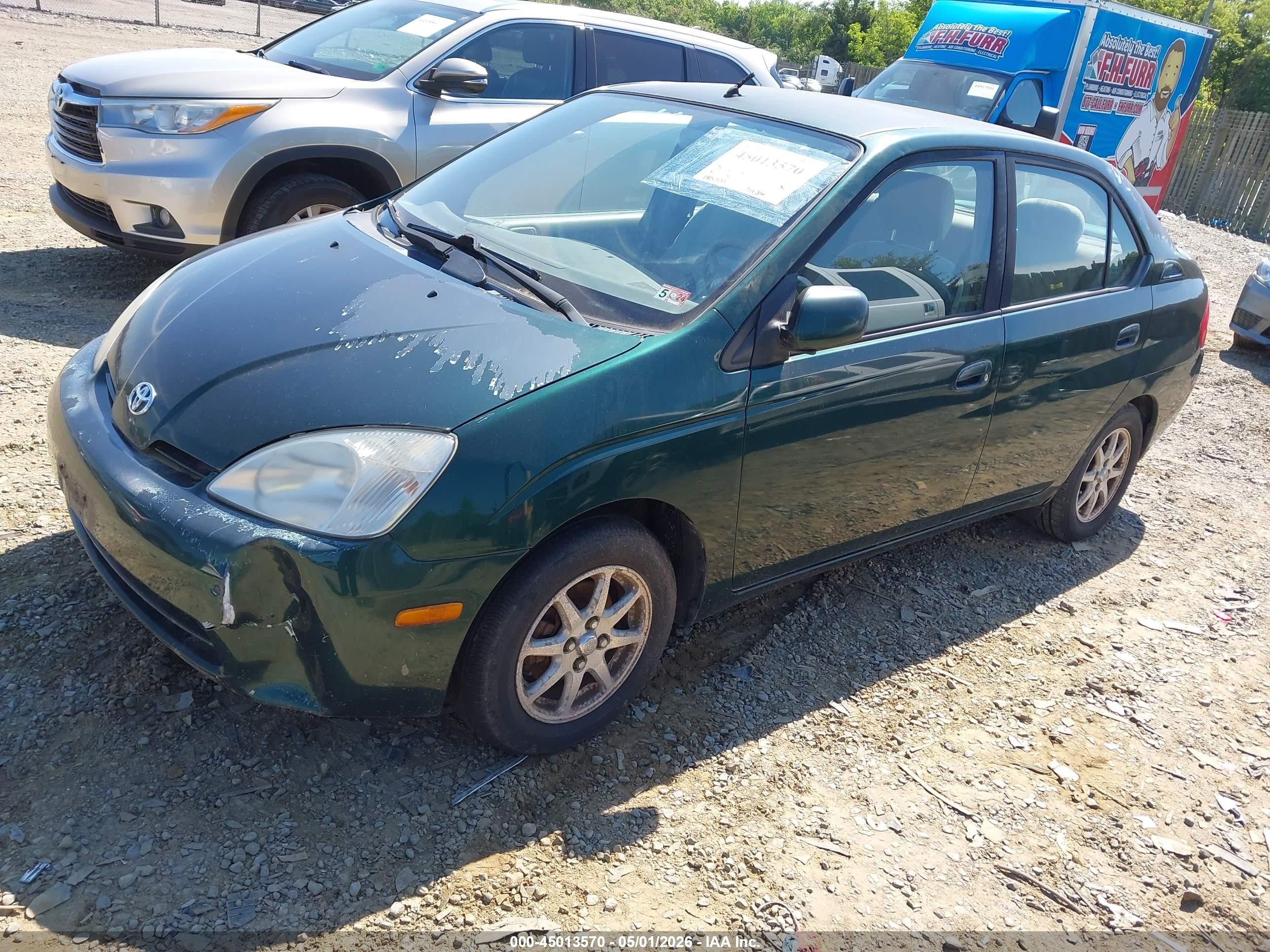 2002 Toyota Prius Зеленый vin: JT2BK18U120051423