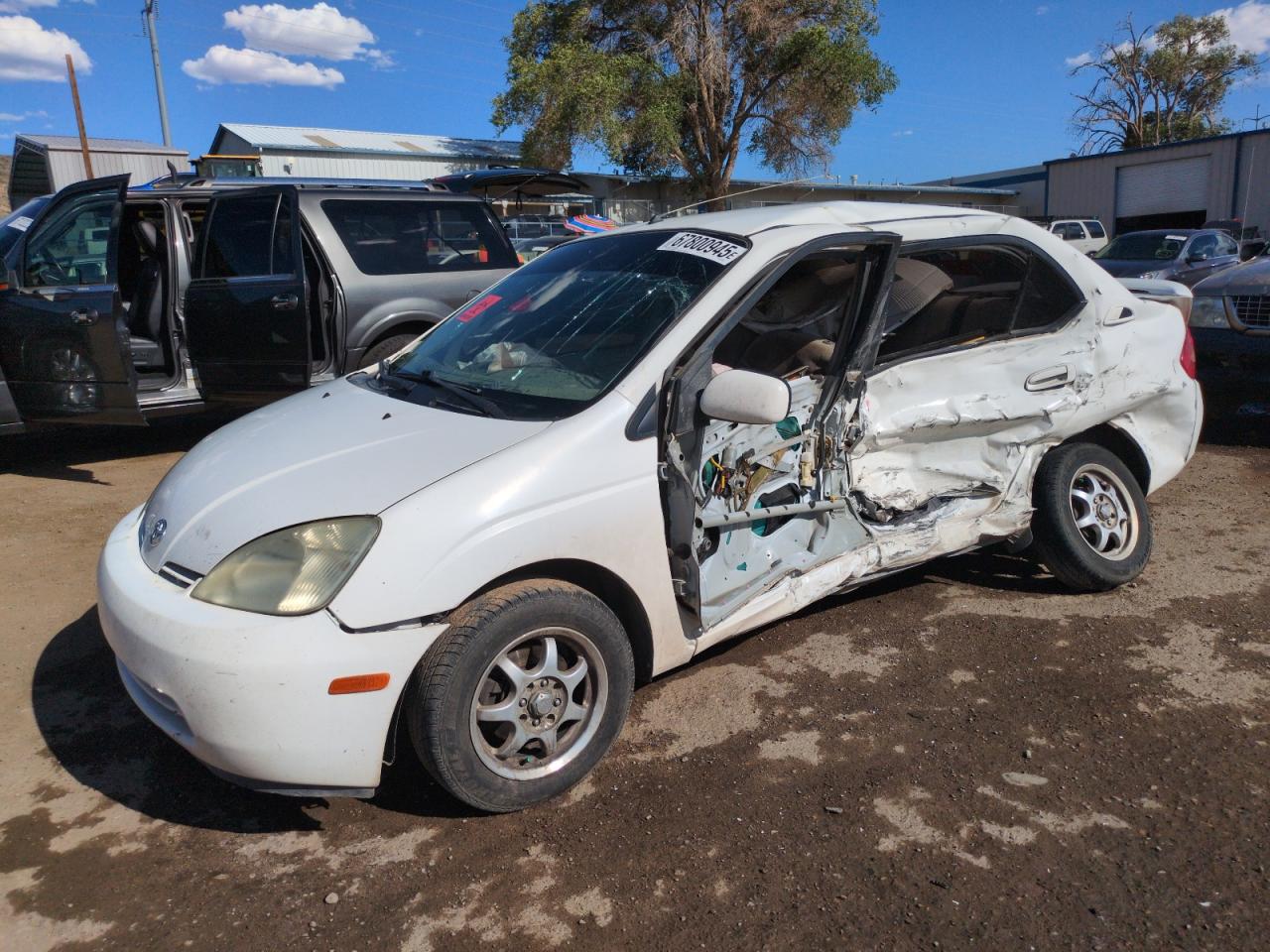 2002 Toyota Prius White vin: JT2BK18U420059662