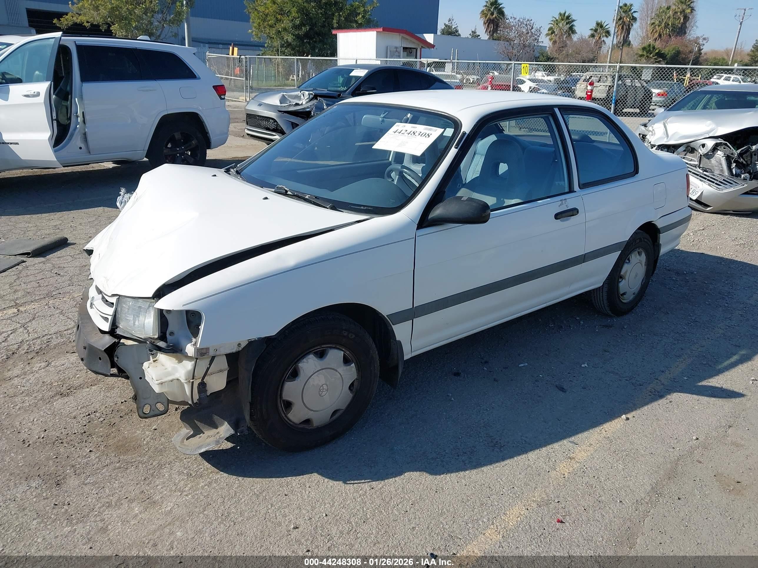1994 Toyota Tercel Dx White vin: JT2EL43S8R0466606