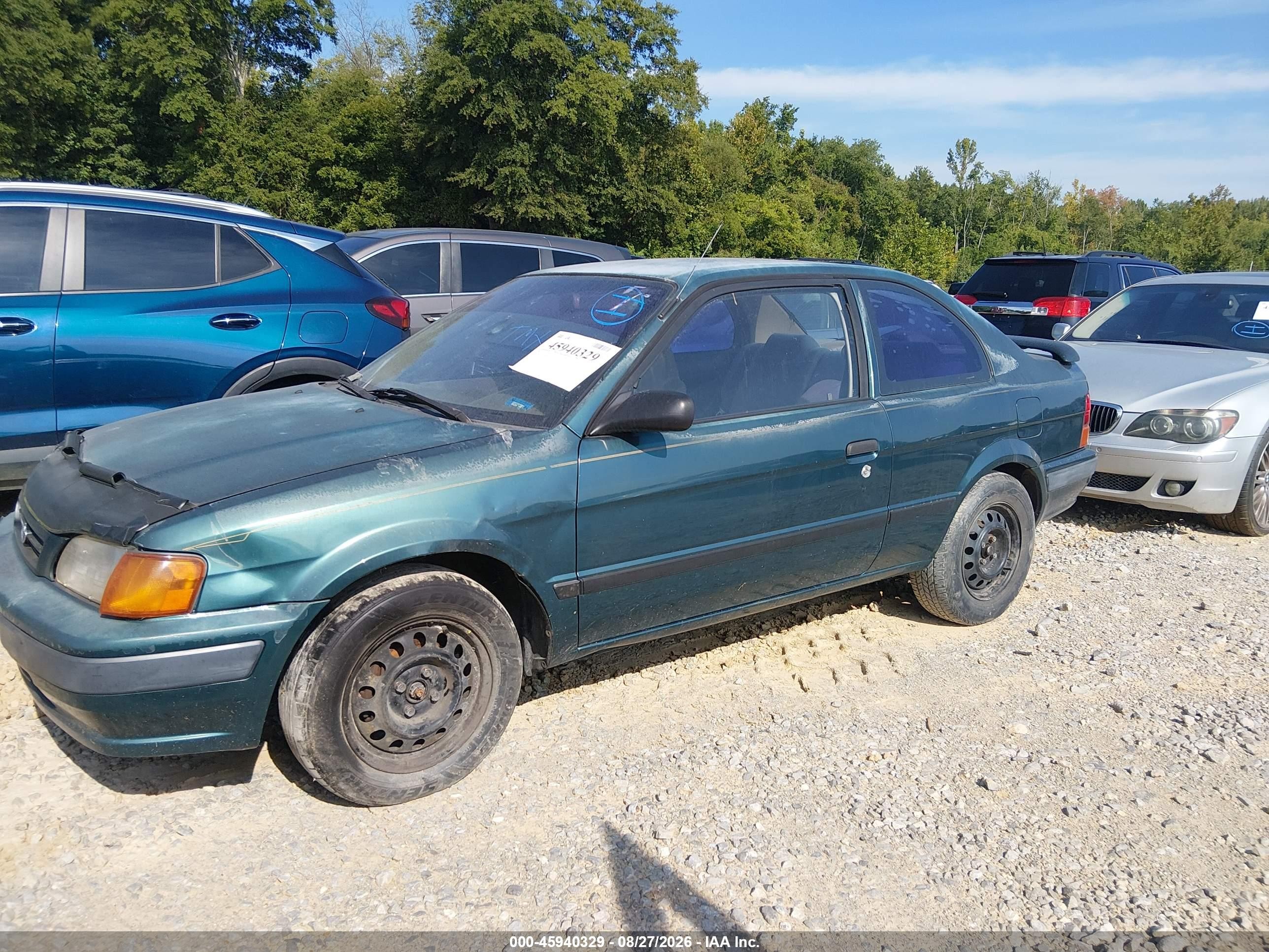 1995 Toyota Tercel Dx Green vin: JT2EL56D6S0078380