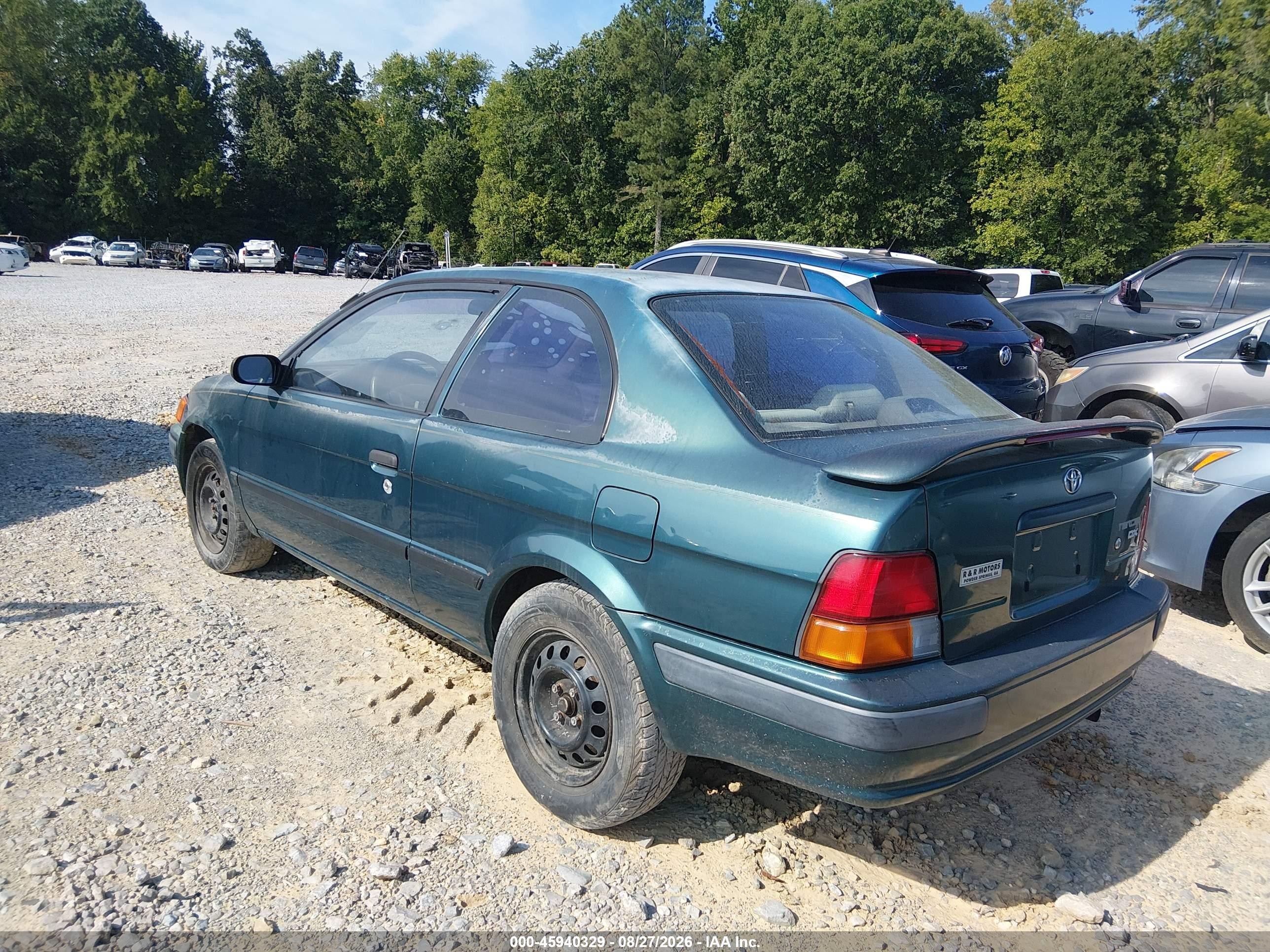 1995 Toyota Tercel Dx Green vin: JT2EL56D6S0078380