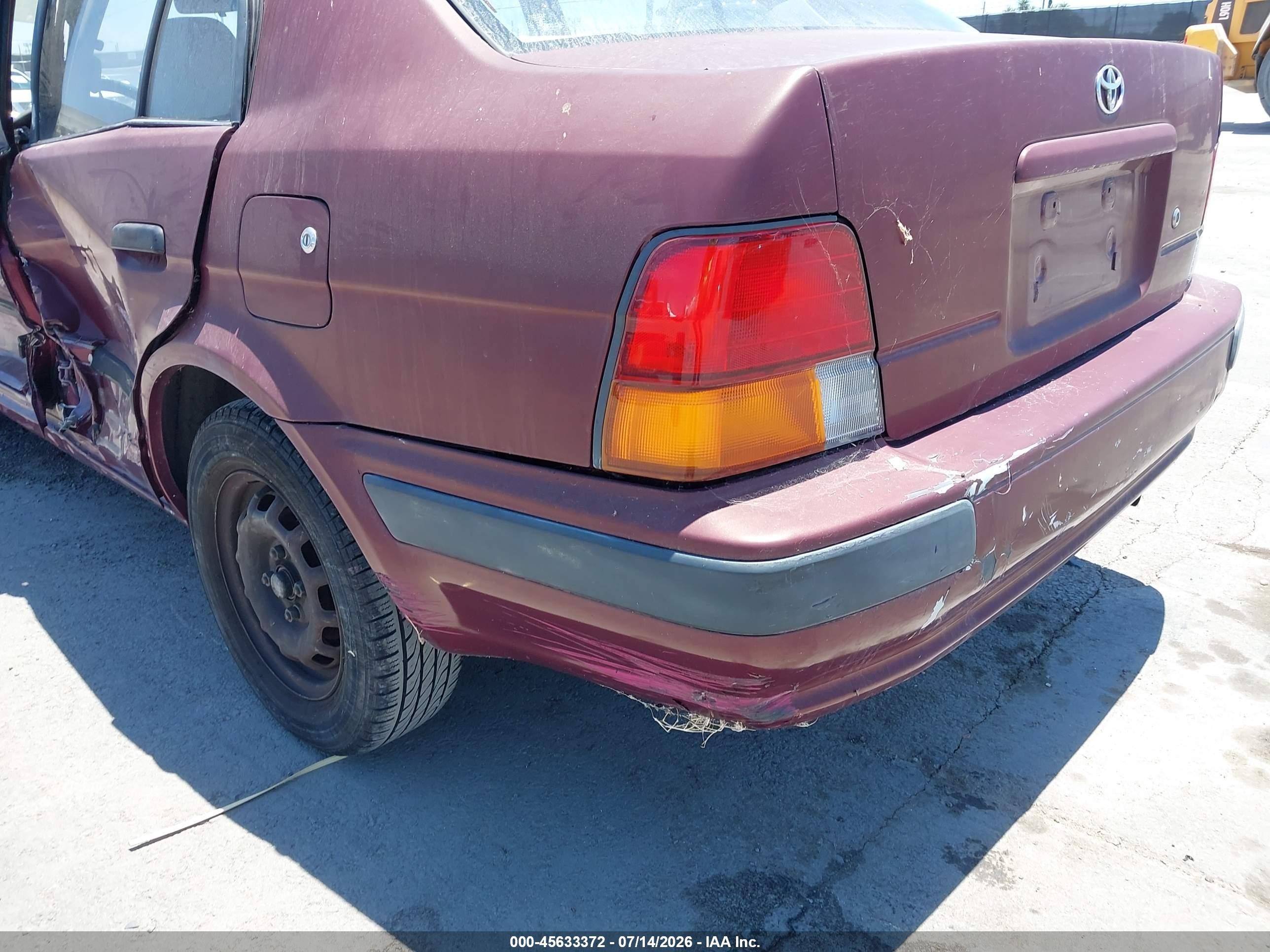 1995 Toyota Tercel Dx Burgundy vin: JT2EL56E0S0069442