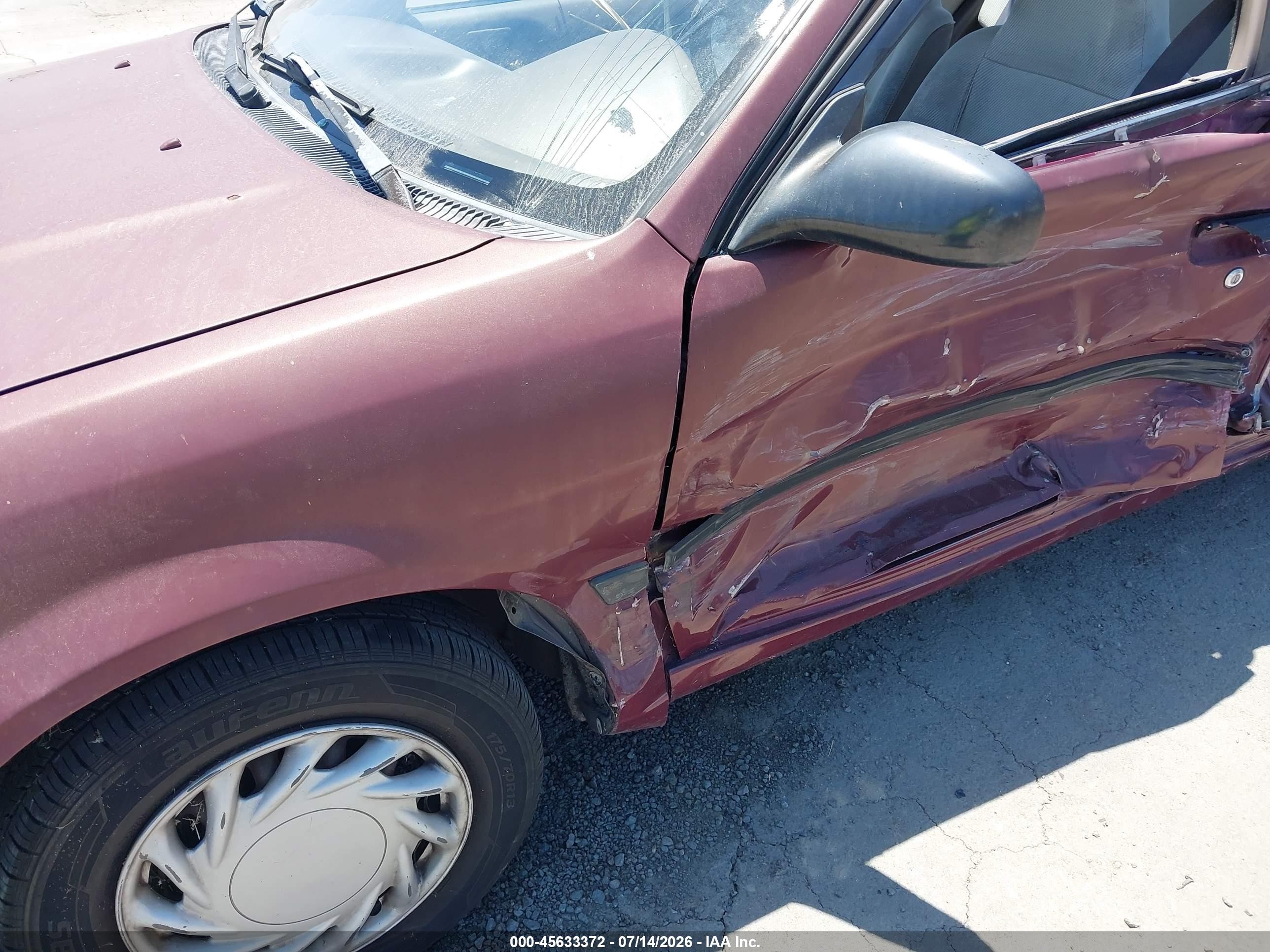 1995 Toyota Tercel Dx Burgundy vin: JT2EL56E0S0069442
