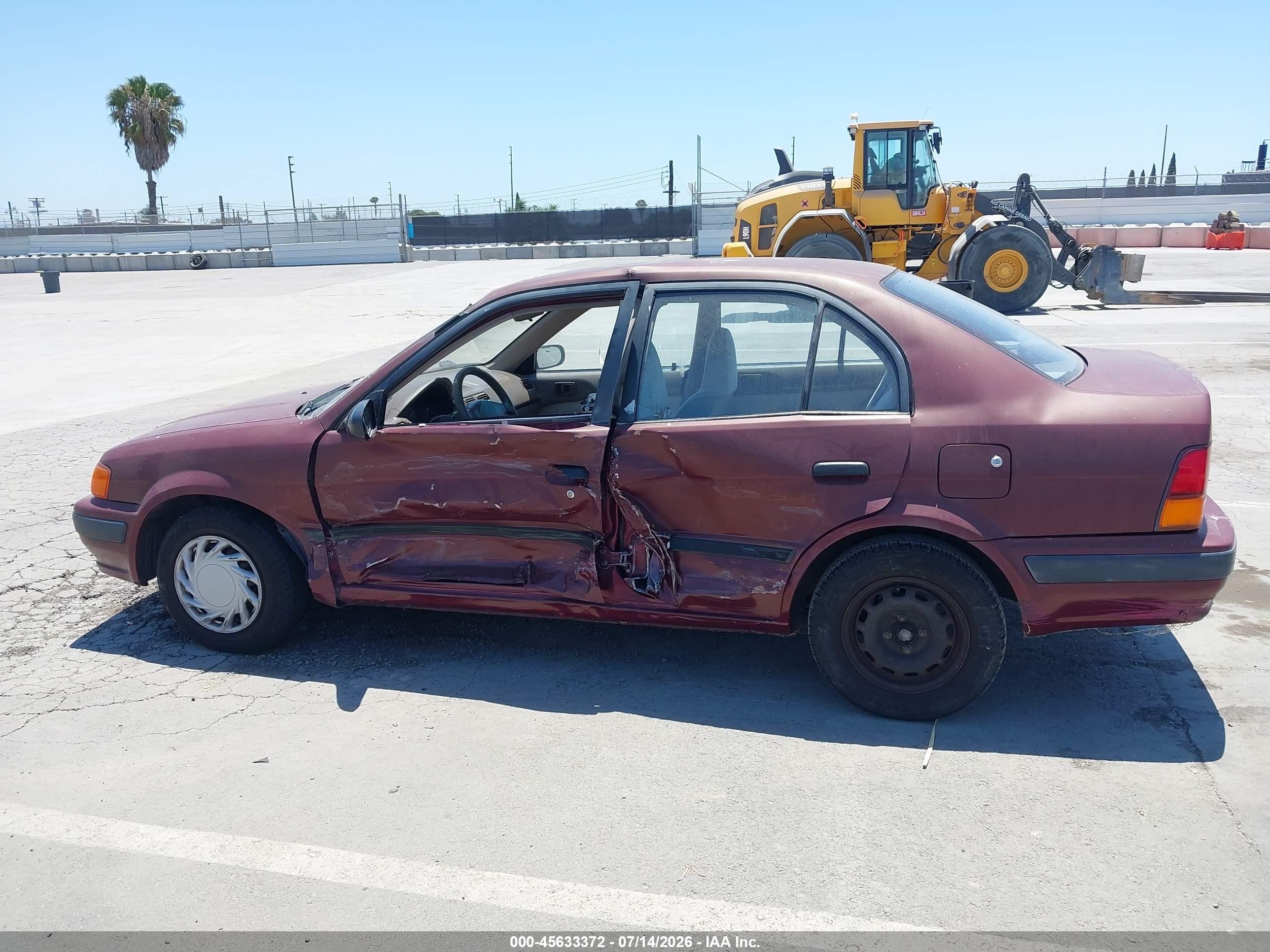1995 Toyota Tercel Dx Burgundy vin: JT2EL56E0S0069442