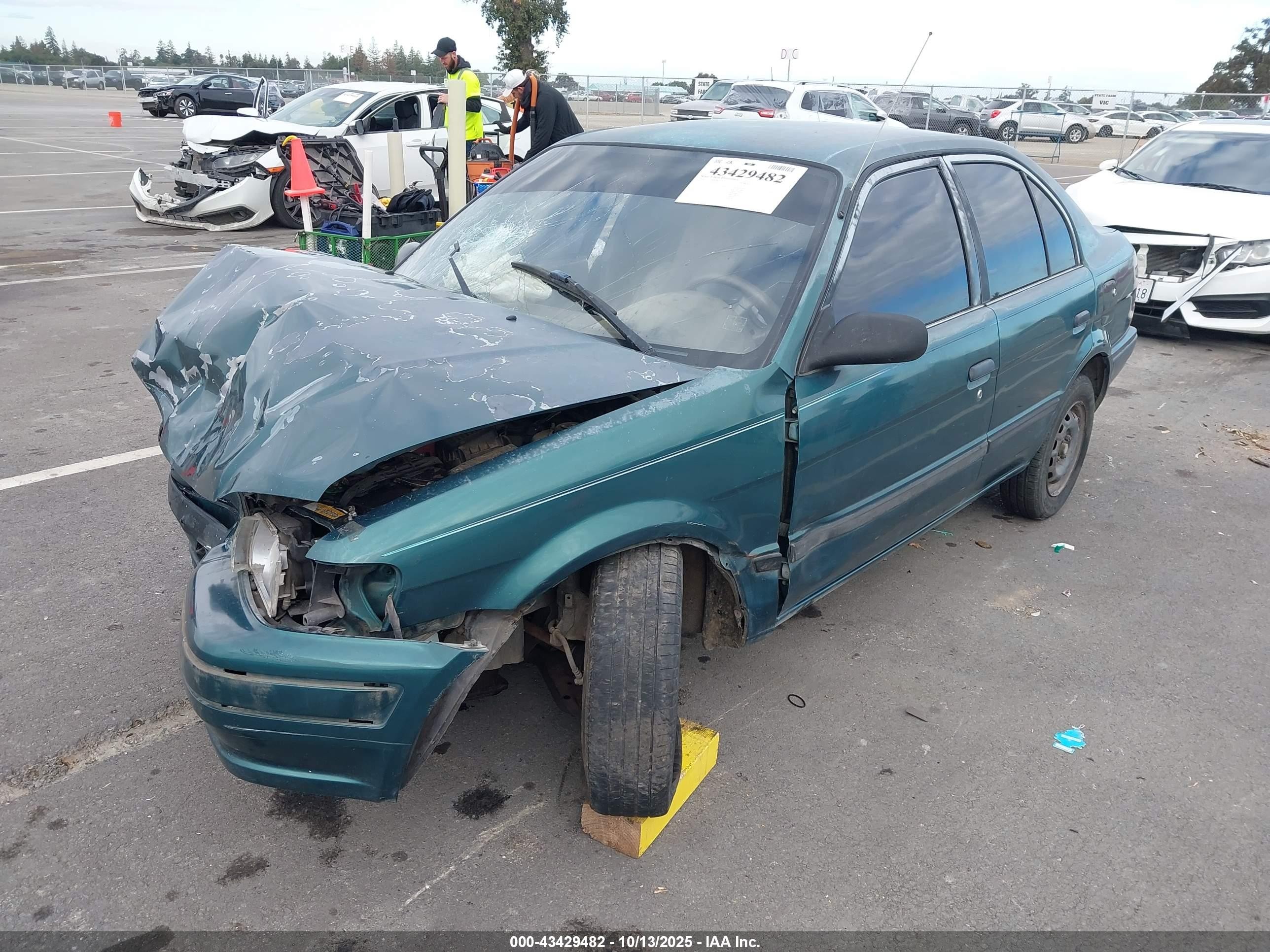1995 Toyota Tercel Dx Green vin: JT2EL56E3S7026611