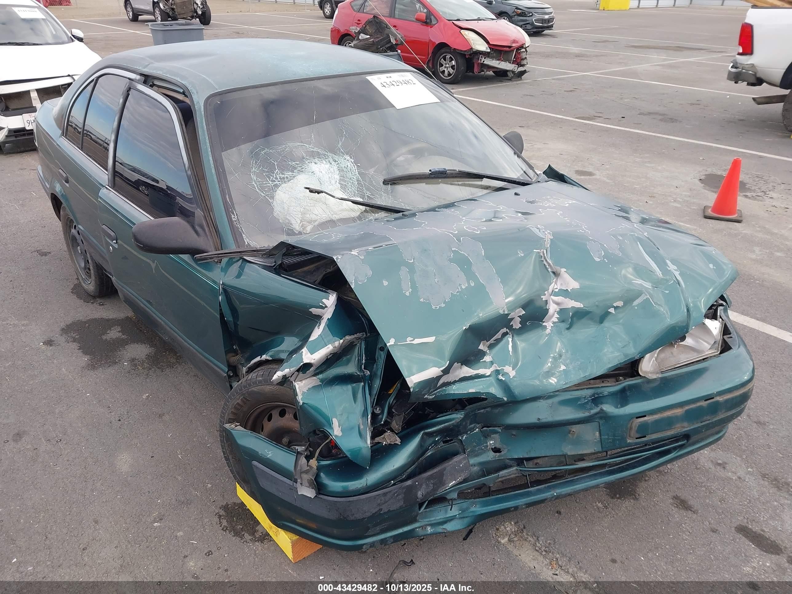 1995 Toyota Tercel Dx Green vin: JT2EL56E3S7026611