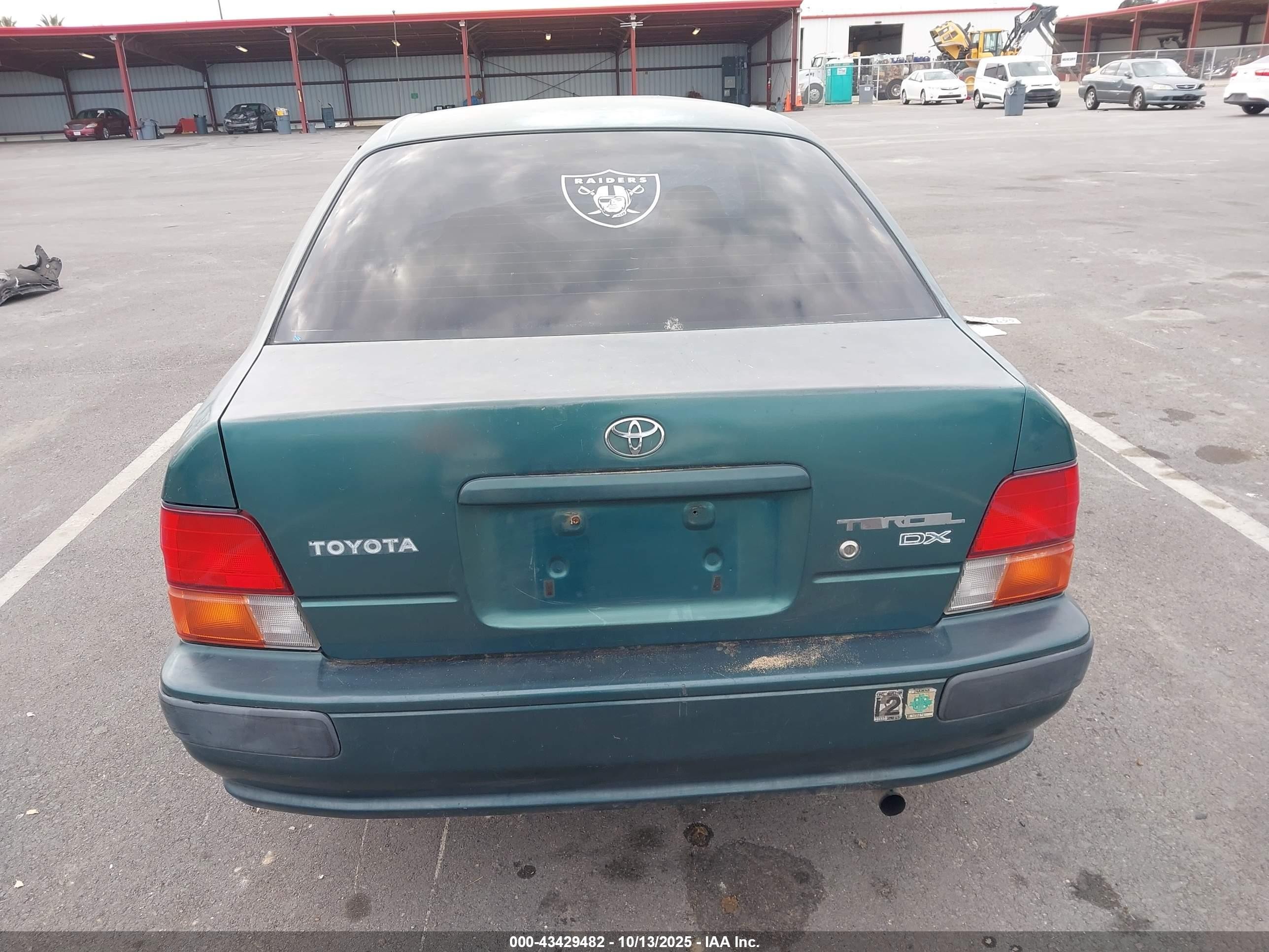 1995 Toyota Tercel Dx Green vin: JT2EL56E3S7026611