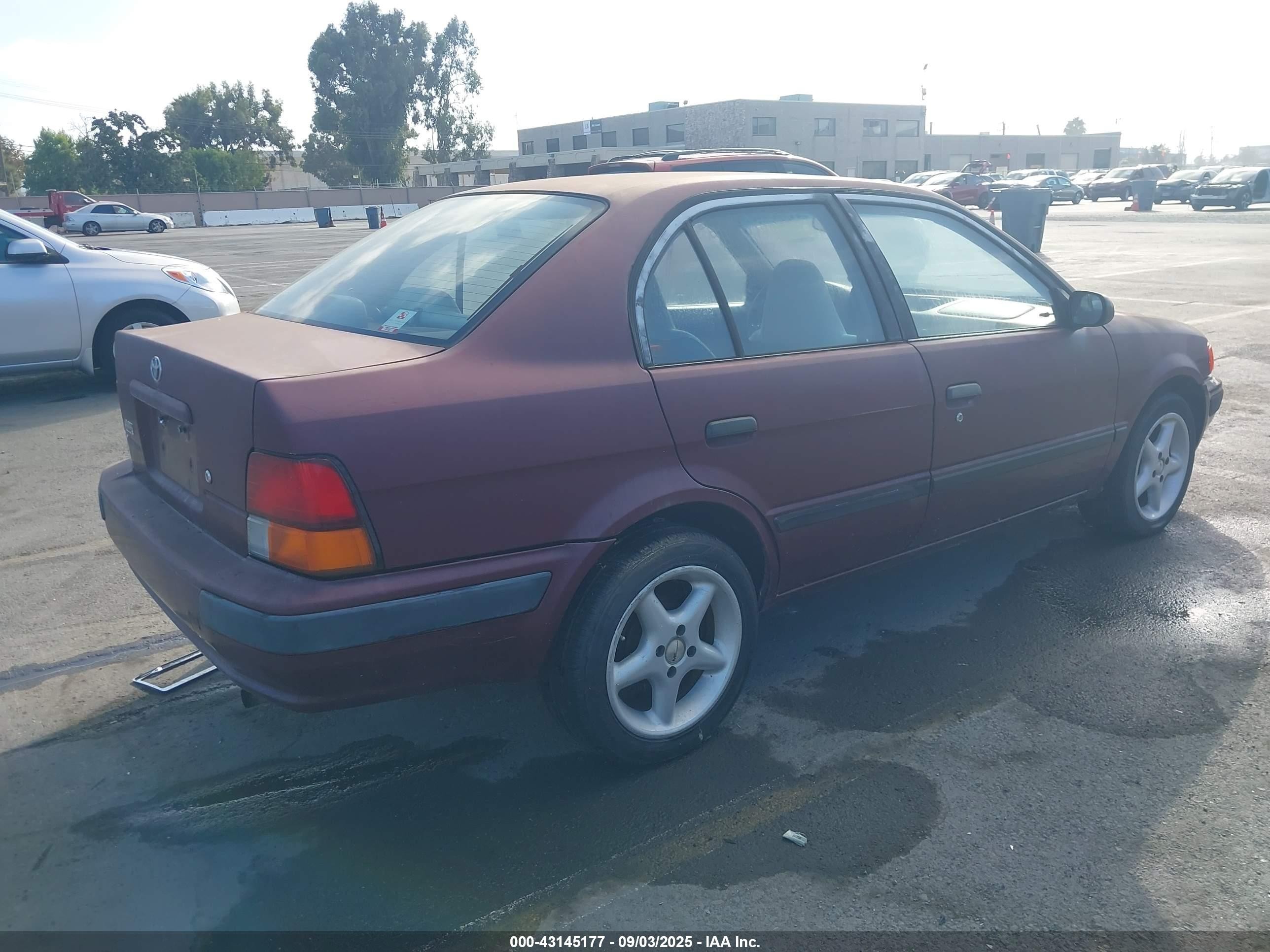 1995 Toyota Tercel Dx Red vin: JT2EL56E6S7025906
