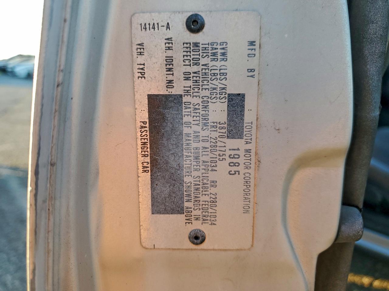 1985 Toyota Supra Silver vin: JT2MA67L9F0155116