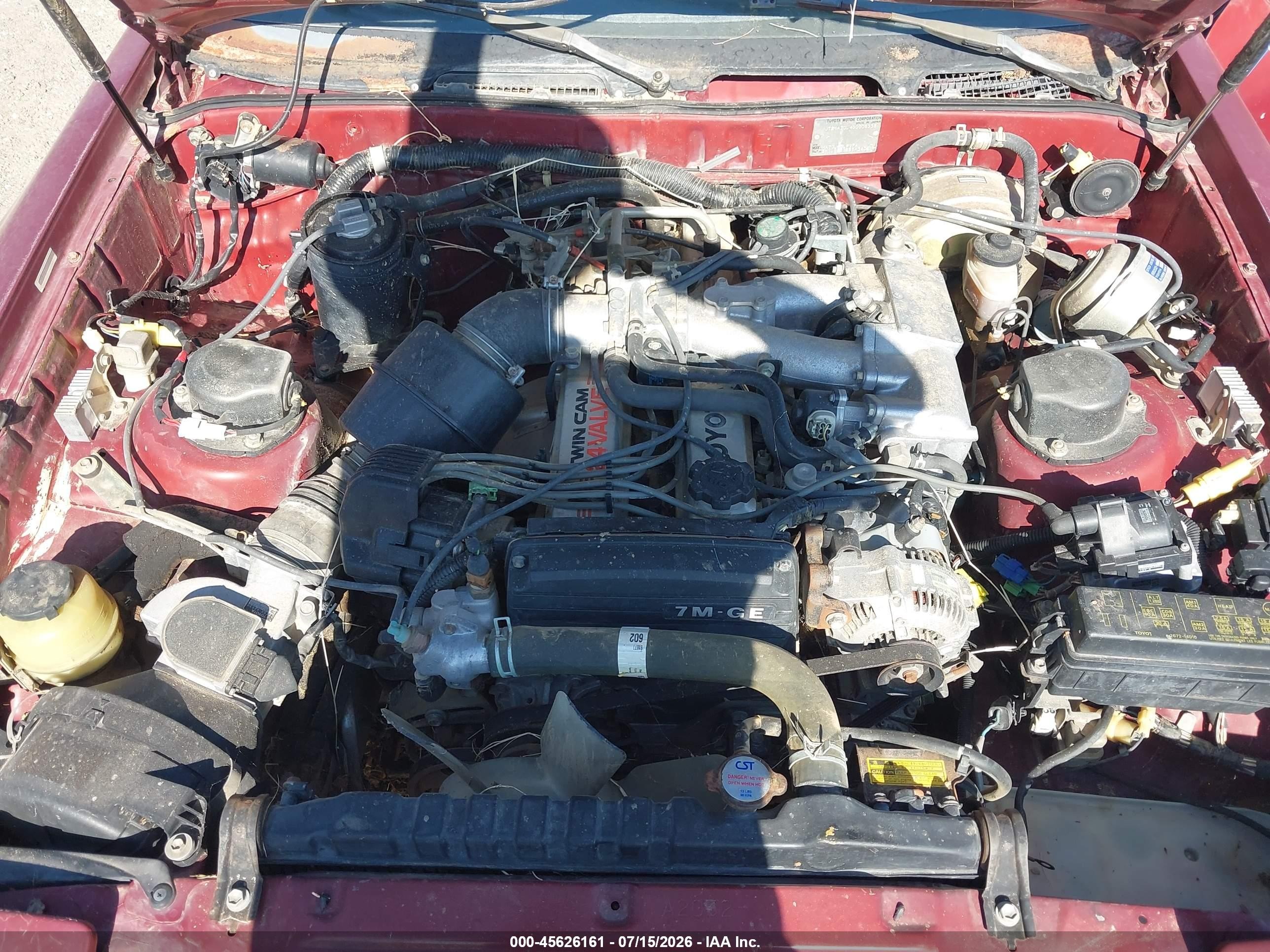 1986 Toyota Supra   Maroon vin: JT2MA70L4G0006338