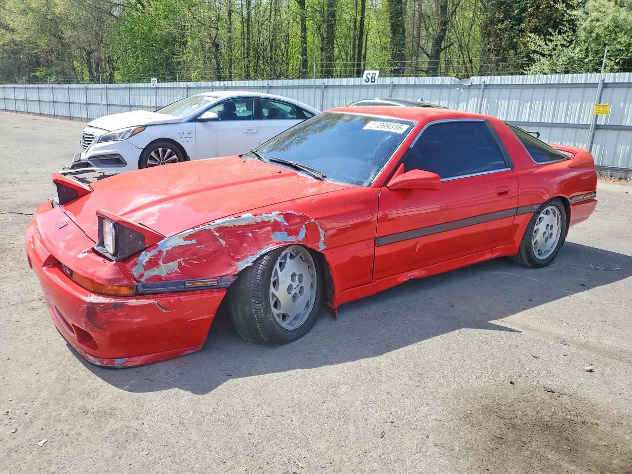 1990 Toyota Supra Turbo Red vin: JT2MA71M0L0147800