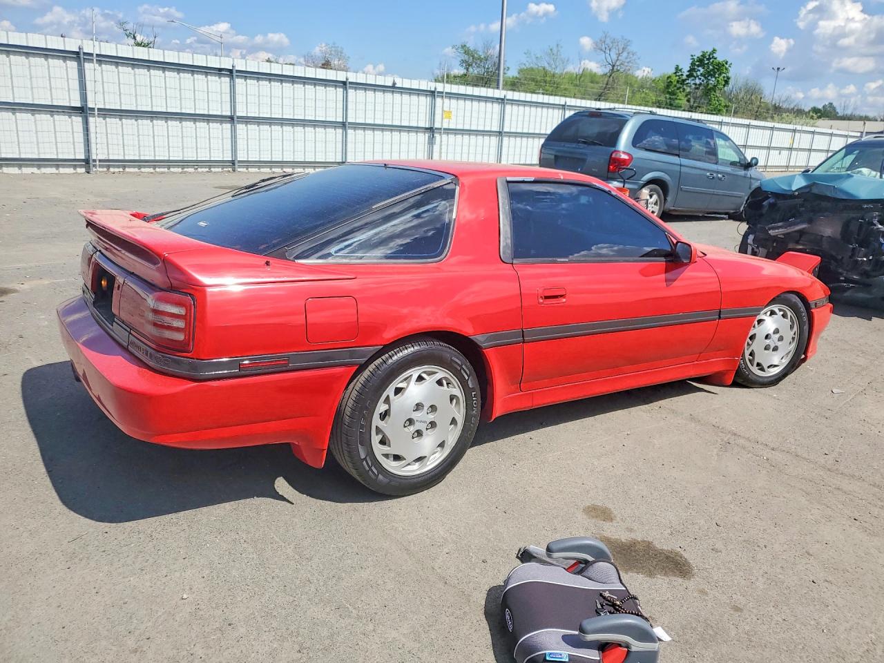 1990 Toyota Supra Turbo Red vin: JT2MA71M0L0147800