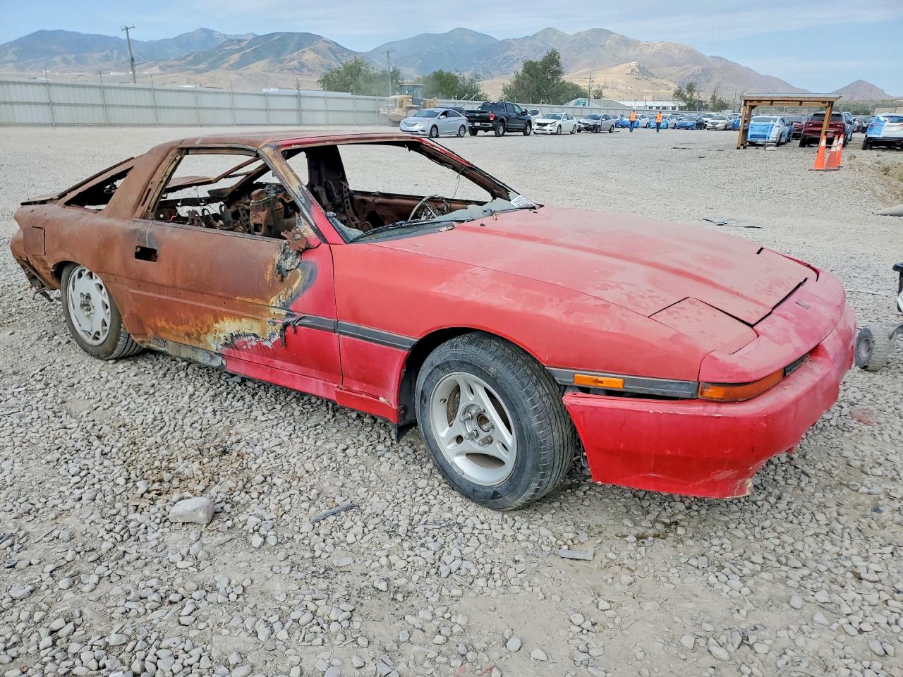 1990 Toyota Supra Sport Roof Red vin: JT2MA71N7L0141470