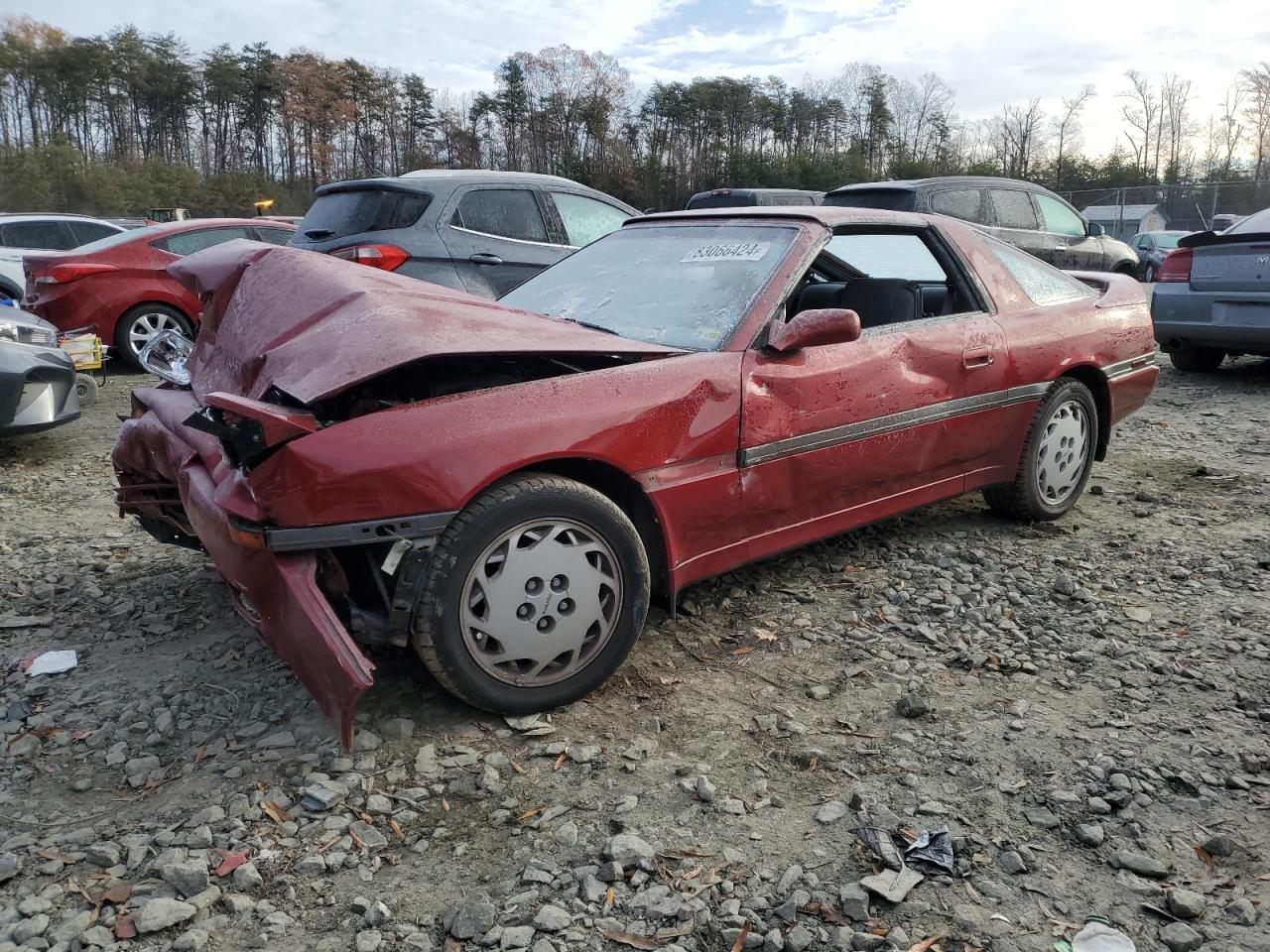 1990 Toyota Supra Sport Roof Burgundy vin: JT2MA71NXL0145934
