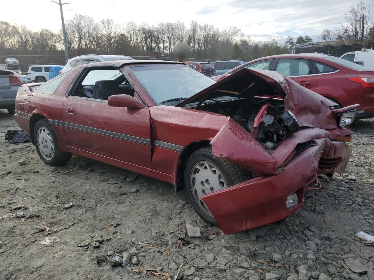 1990 Toyota Supra Sport Roof Burgundy vin: JT2MA71NXL0145934