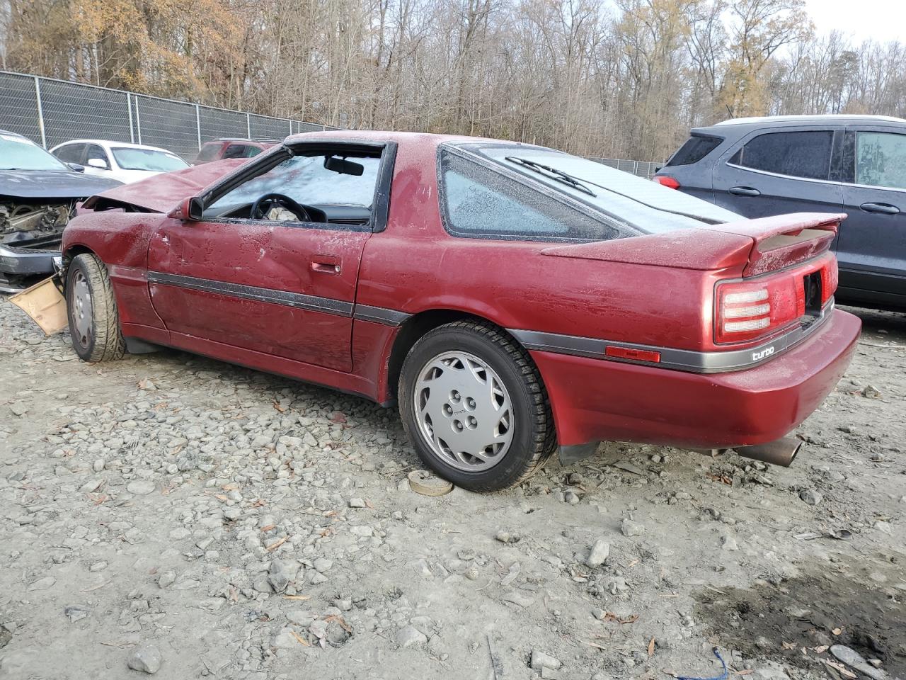 1990 Toyota Supra Sport Roof Burgundy vin: JT2MA71NXL0145934
