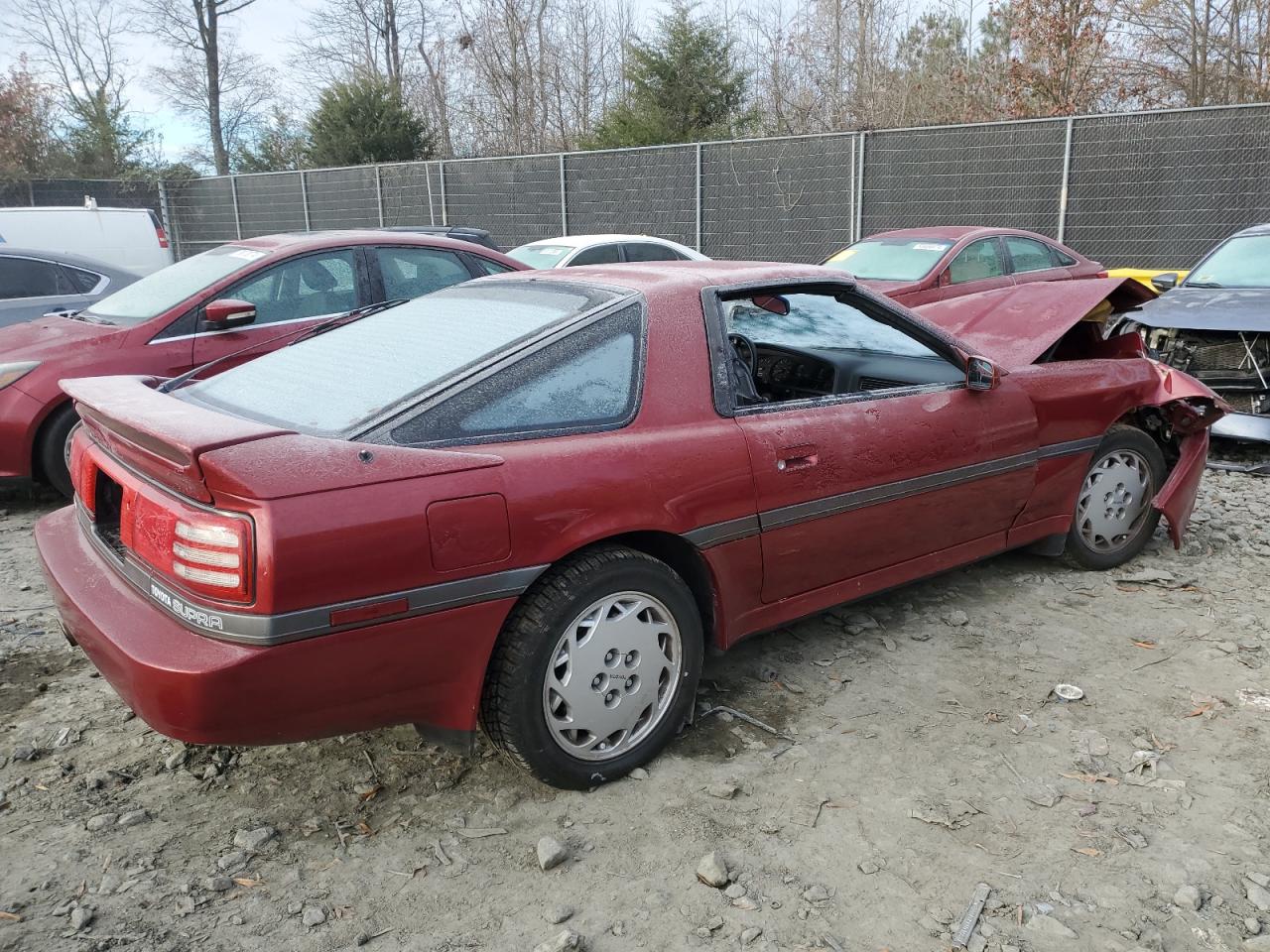 1990 Toyota Supra Sport Roof Burgundy vin: JT2MA71NXL0145934