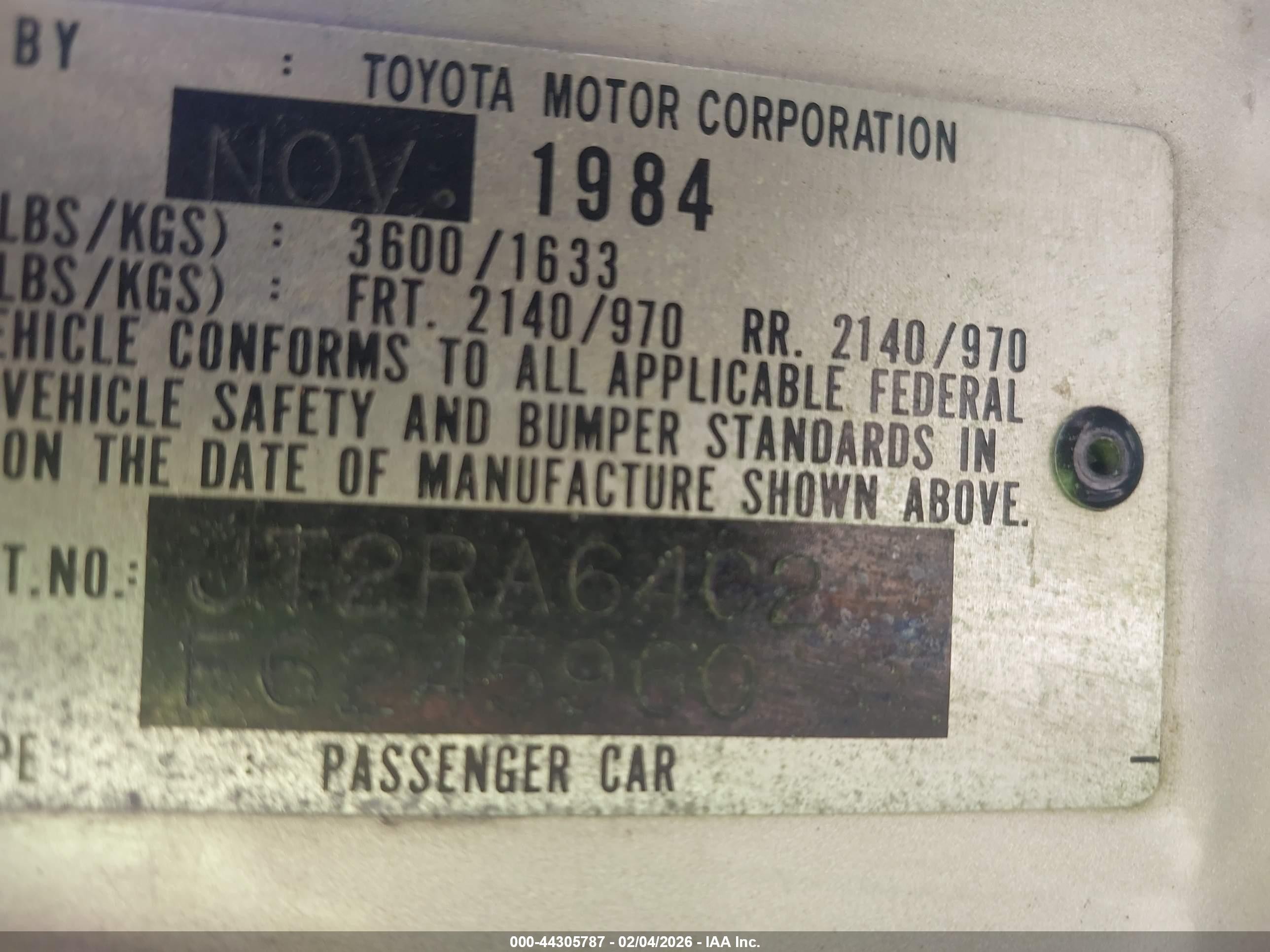 1985 Toyota Celica Gt Silver vin: JT2RA64C2F6245960