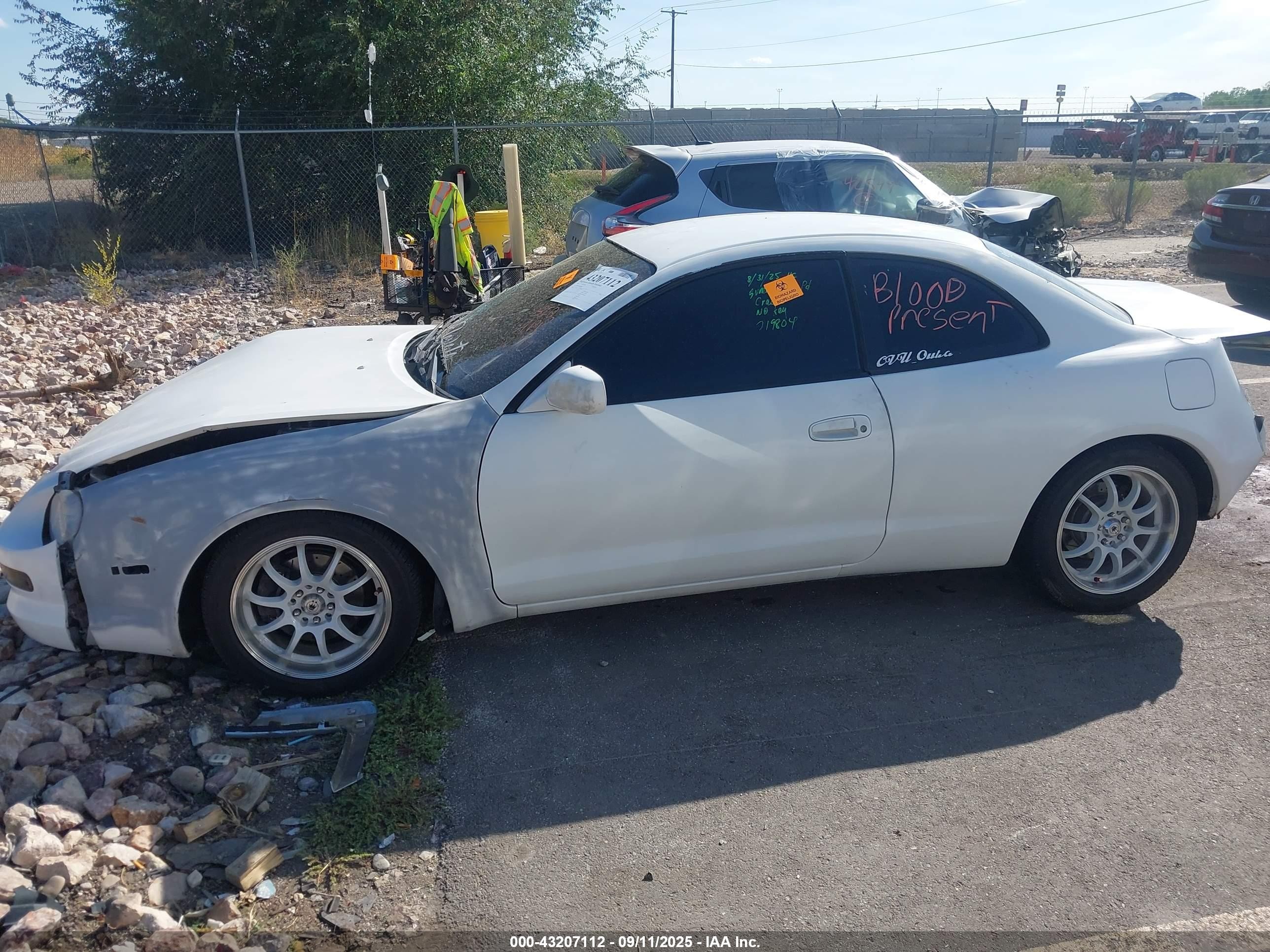 1995 Toyota Celica Gt White vin: JT2ST07F4S0019804