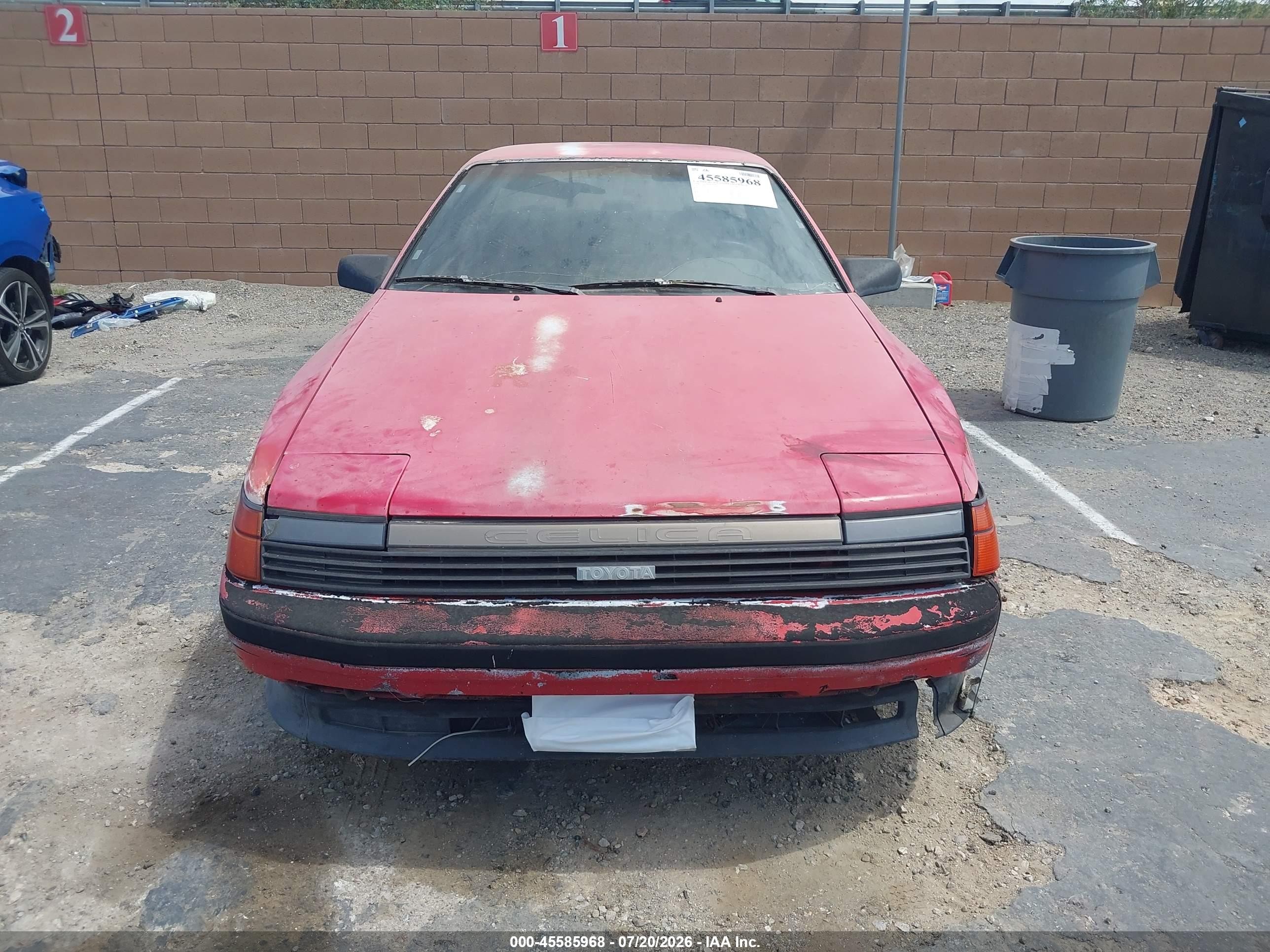 1988 Toyota Celica Gt Red vin: JT2ST67C9J7275158