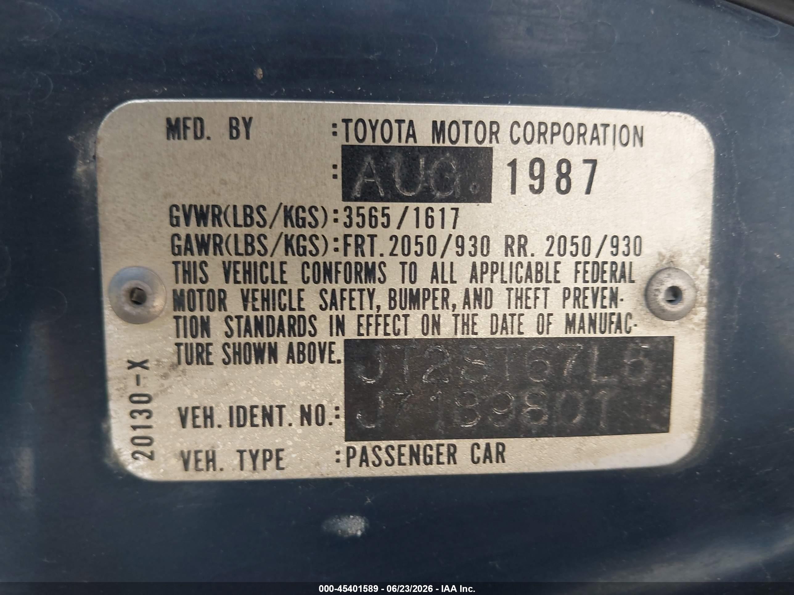 1988 Toyota Celica Gt Синий vin: JT2ST67L5J7189801