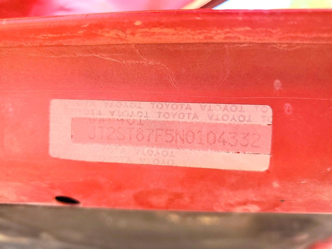 1992 Toyota Celica Gt Красный vin: JT2ST87F5N0104332