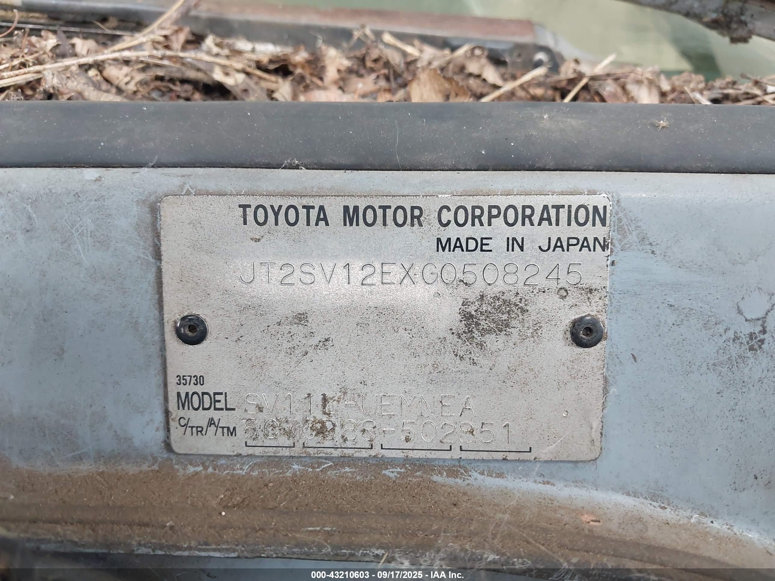 1986 Toyota Camry Dlx Silver vin: JT2SV12EXG0508245
