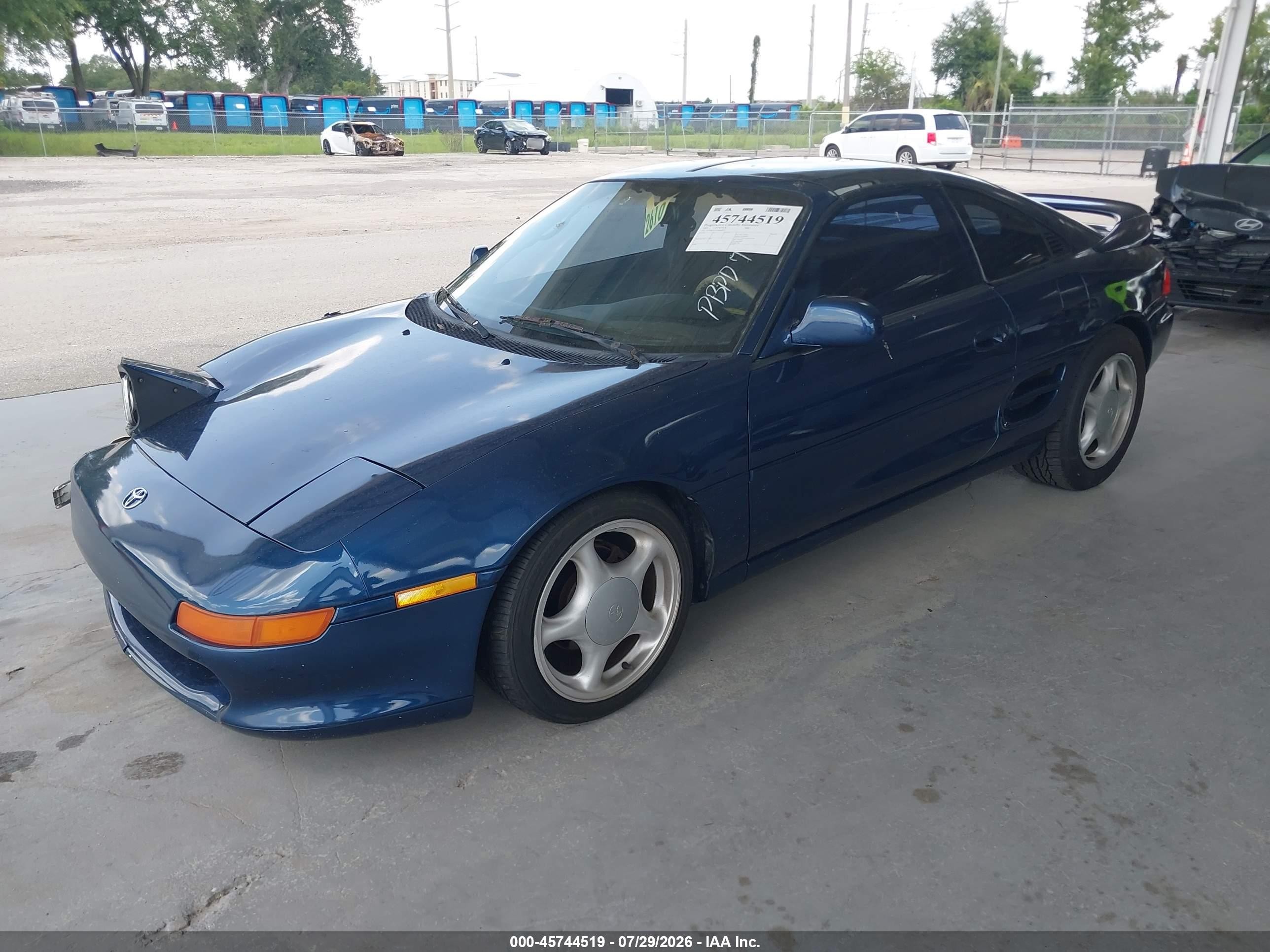 1991 Toyota Mr2 Sport Roof Blue vin: JT2SW21N1M0010032