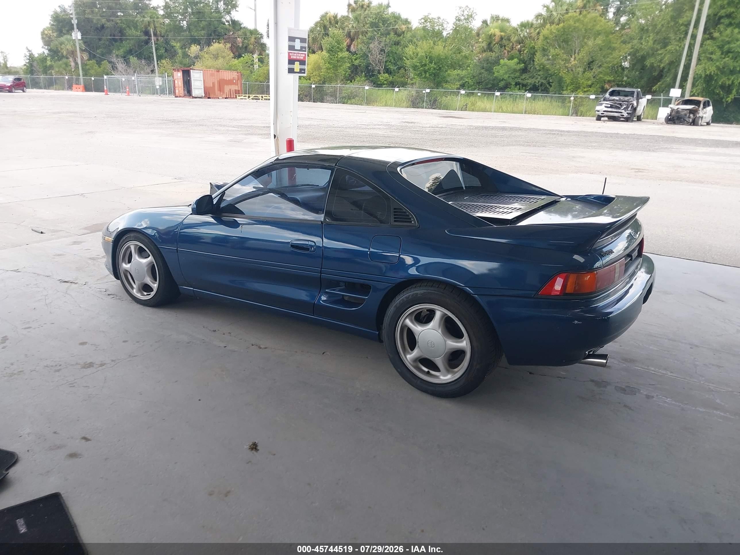 1991 Toyota Mr2 Sport Roof Blue vin: JT2SW21N1M0010032