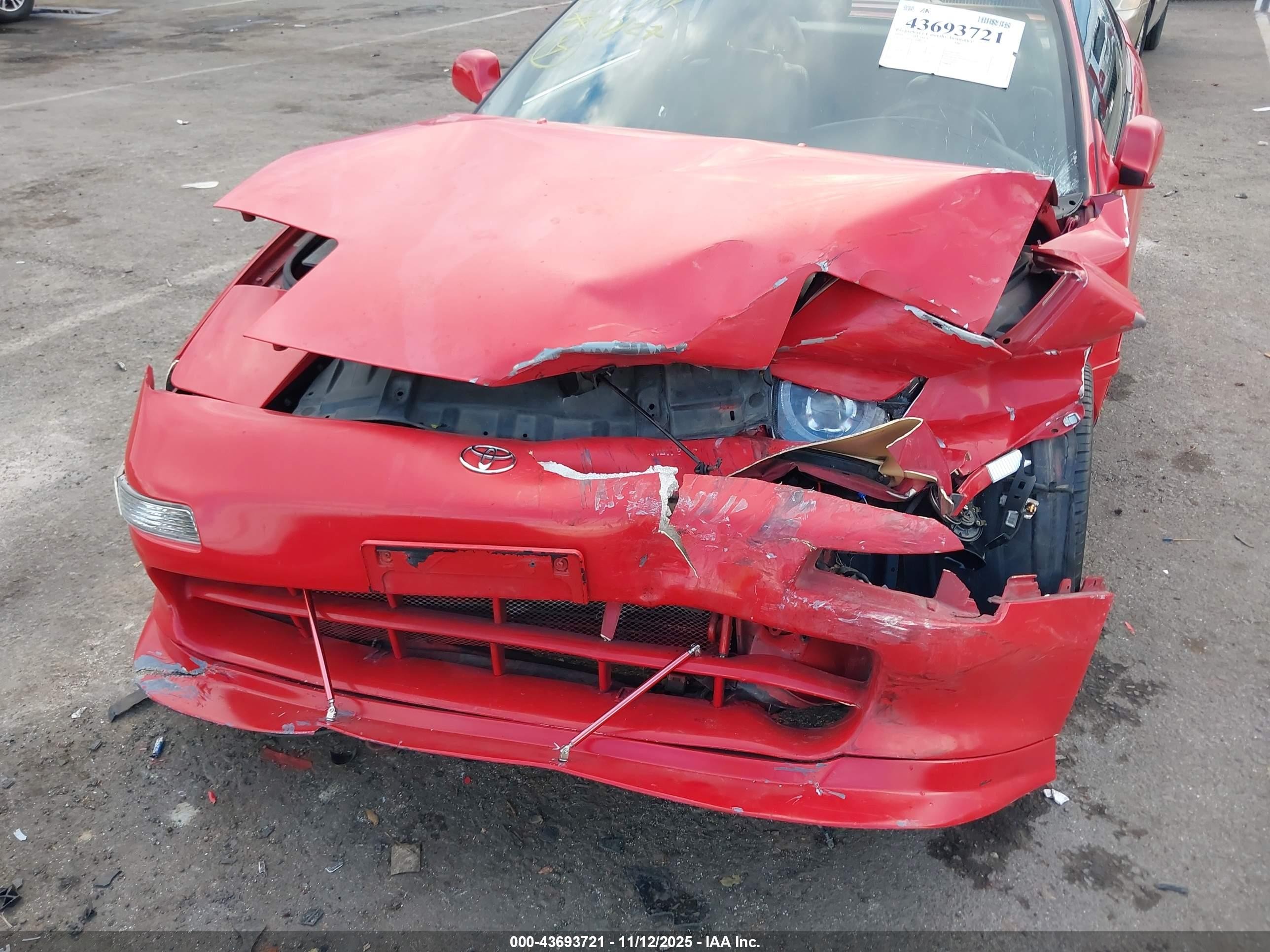 1993 Toyota Mr2 Sport Roof Red vin: JT2SW21N3P0018881