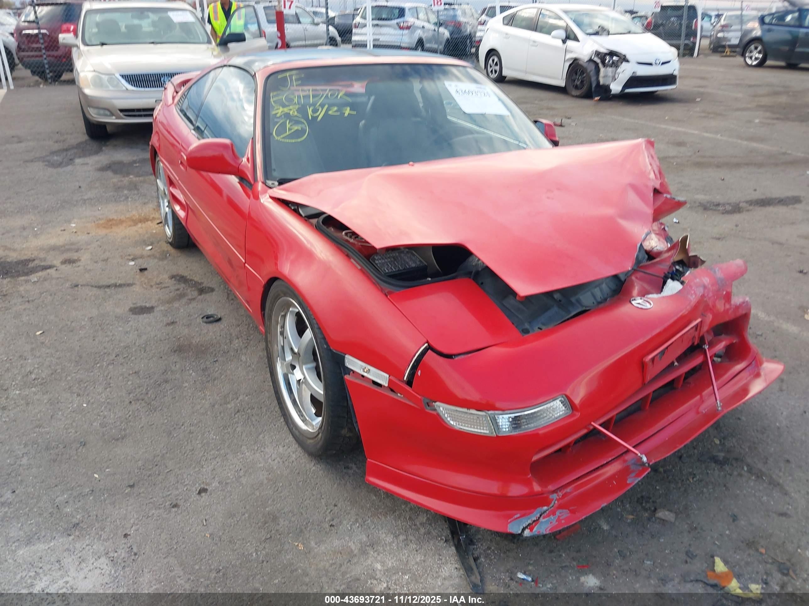 1993 Toyota Mr2 Sport Roof Red vin: JT2SW21N3P0018881