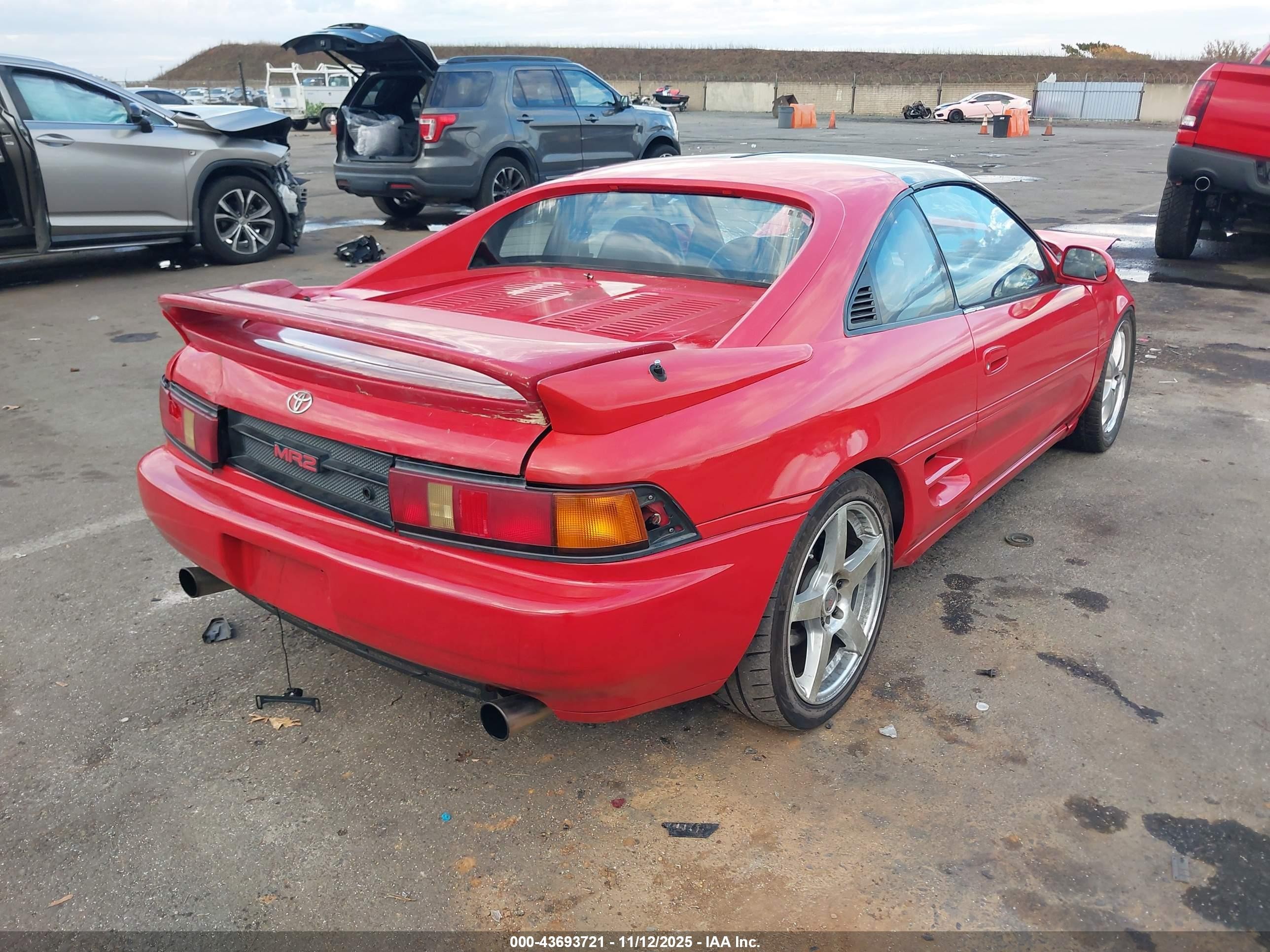 1993 Toyota Mr2 Sport Roof Red vin: JT2SW21N3P0018881