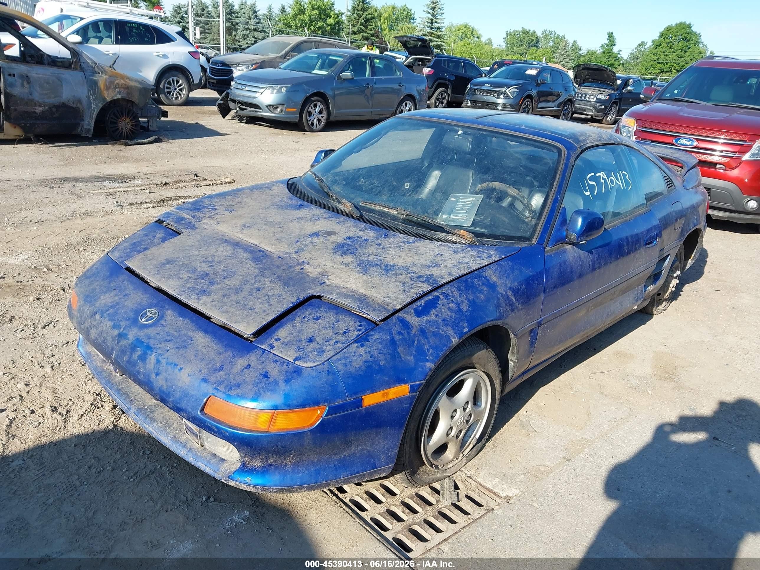 1991 Toyota Mr2 Sport Roof Blue vin: JT2SW22N1M0017450