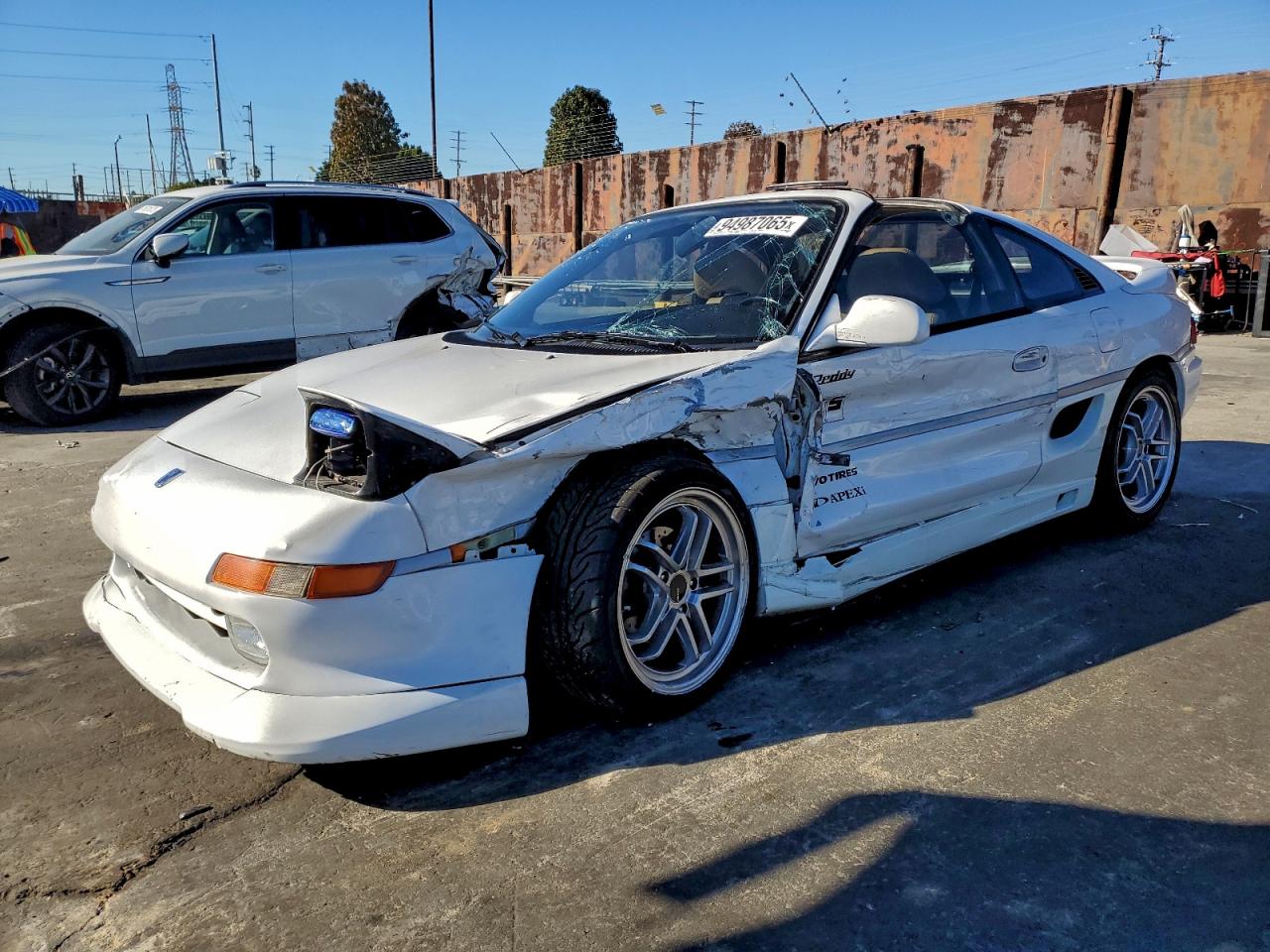 1993 Toyota Mr2 Sport Roof White vin: JT2SW22NXP0077909